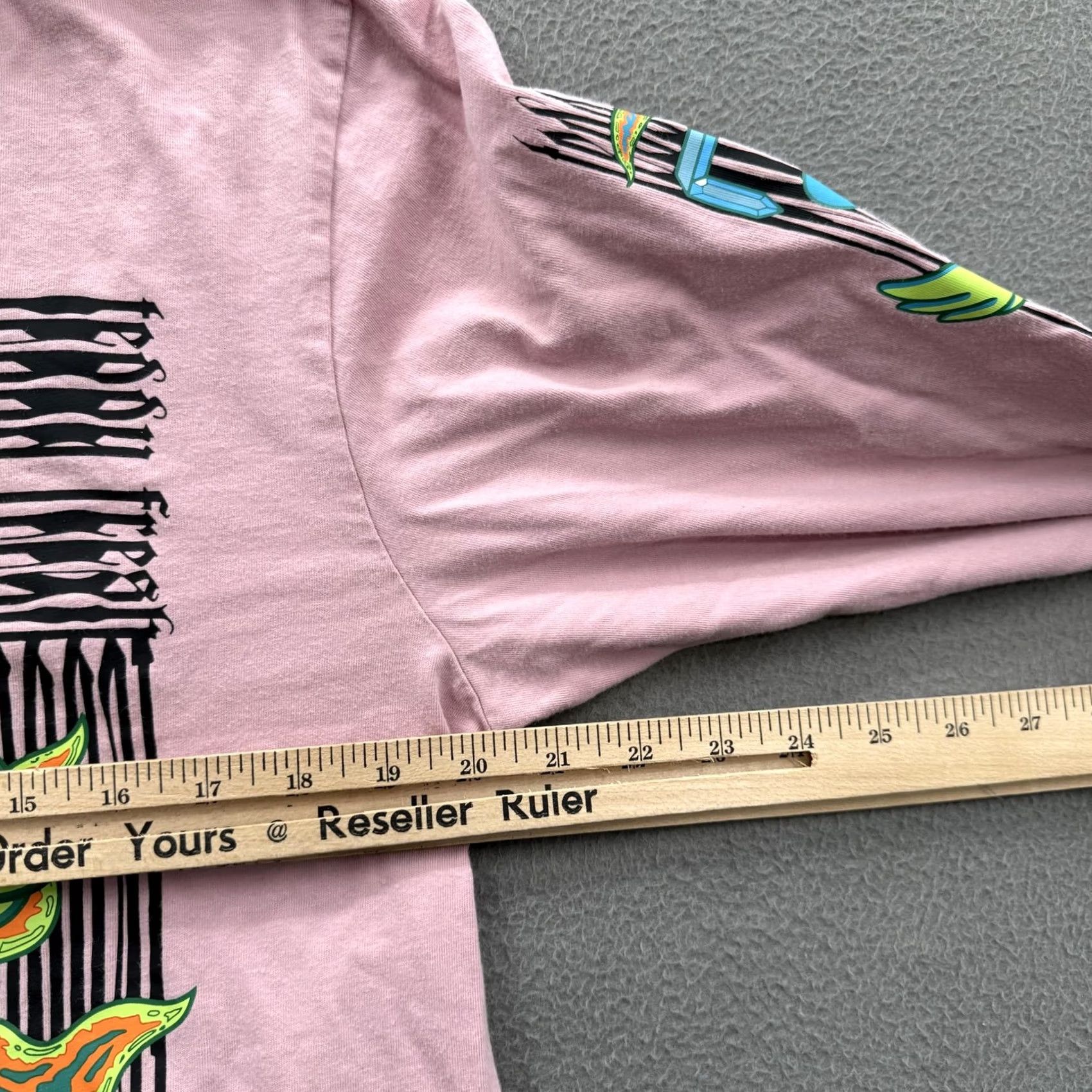 Teddy Fresh Teddy Fresh Rick & Morty Shirt Mens M Pink Long Sleeve Graphic Tee Cartoon Streetwear Size US M / EU 48-50 / 2 - 4 Thumbnail