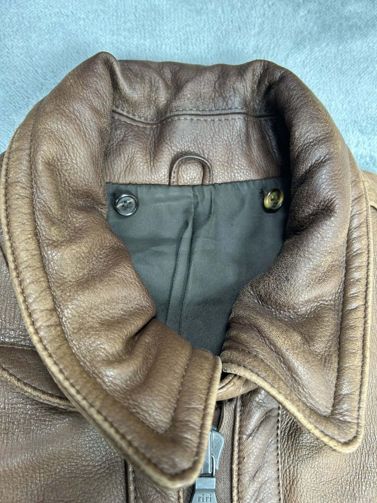 Issey Miyake Vintage Issey Miyake Bomber Leather Jacket. J0128 Size US L / EU 52-54 / 3 - 7 Thumbnail