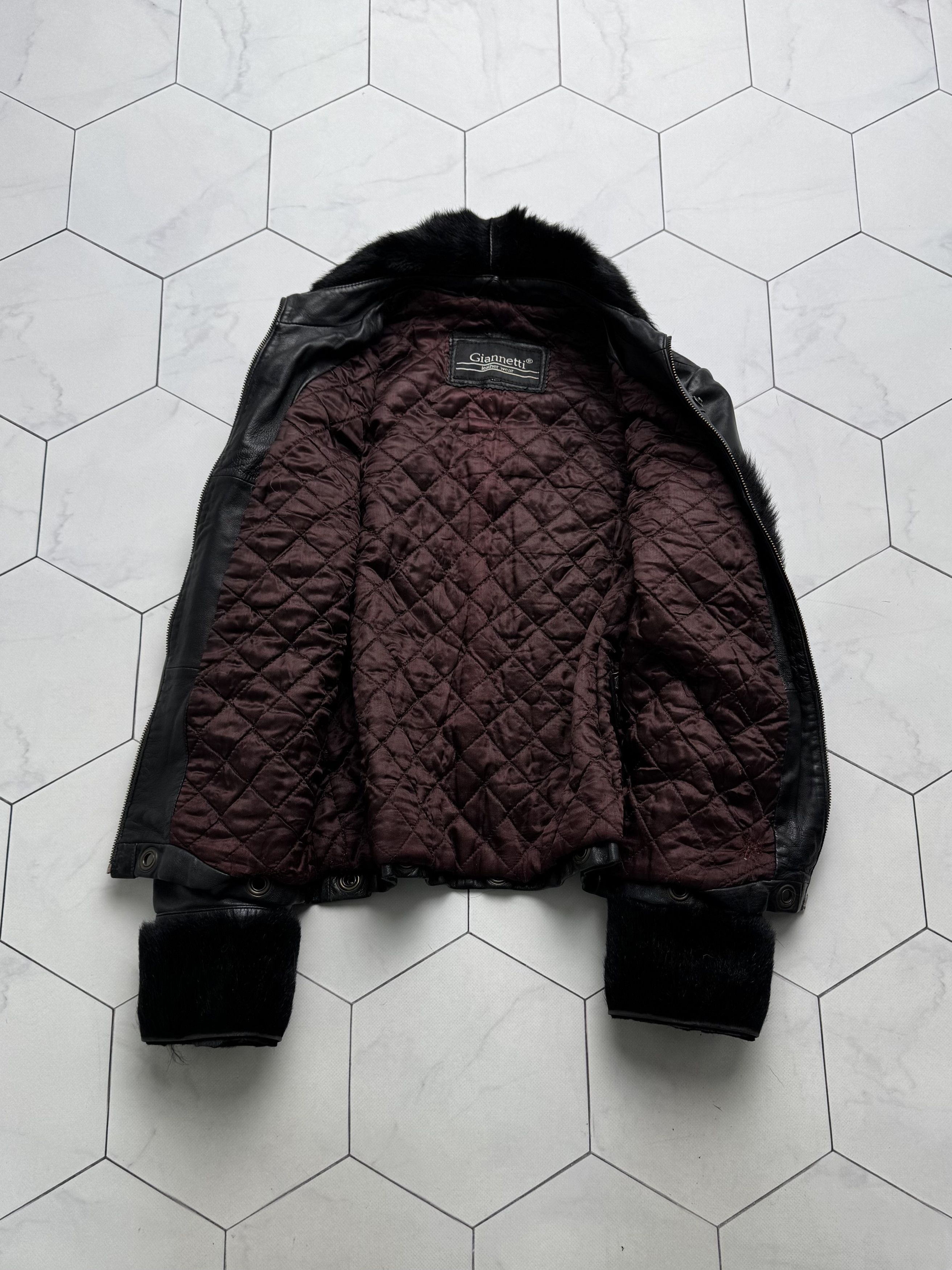 Vintage Vintage Cropped Leather Jacket With Real Fur (B250)D15E2 Size S / US 4 / IT 40 - 9 Thumbnail