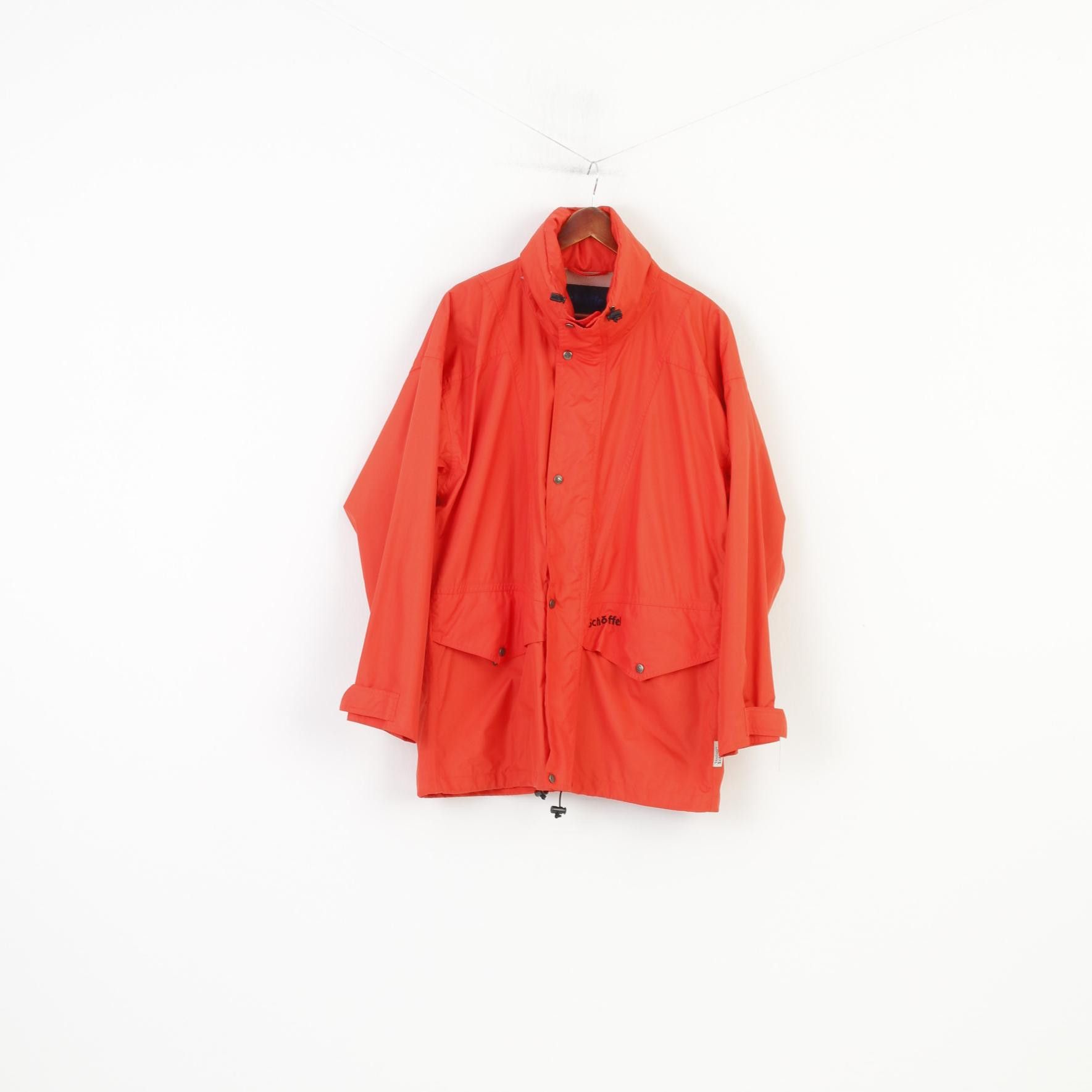 Vintage Schoffel Men L Jacket Orange Hood Full Zipper 0384 Size US L / EU 52-54 / 3 - 1 Thumbnail