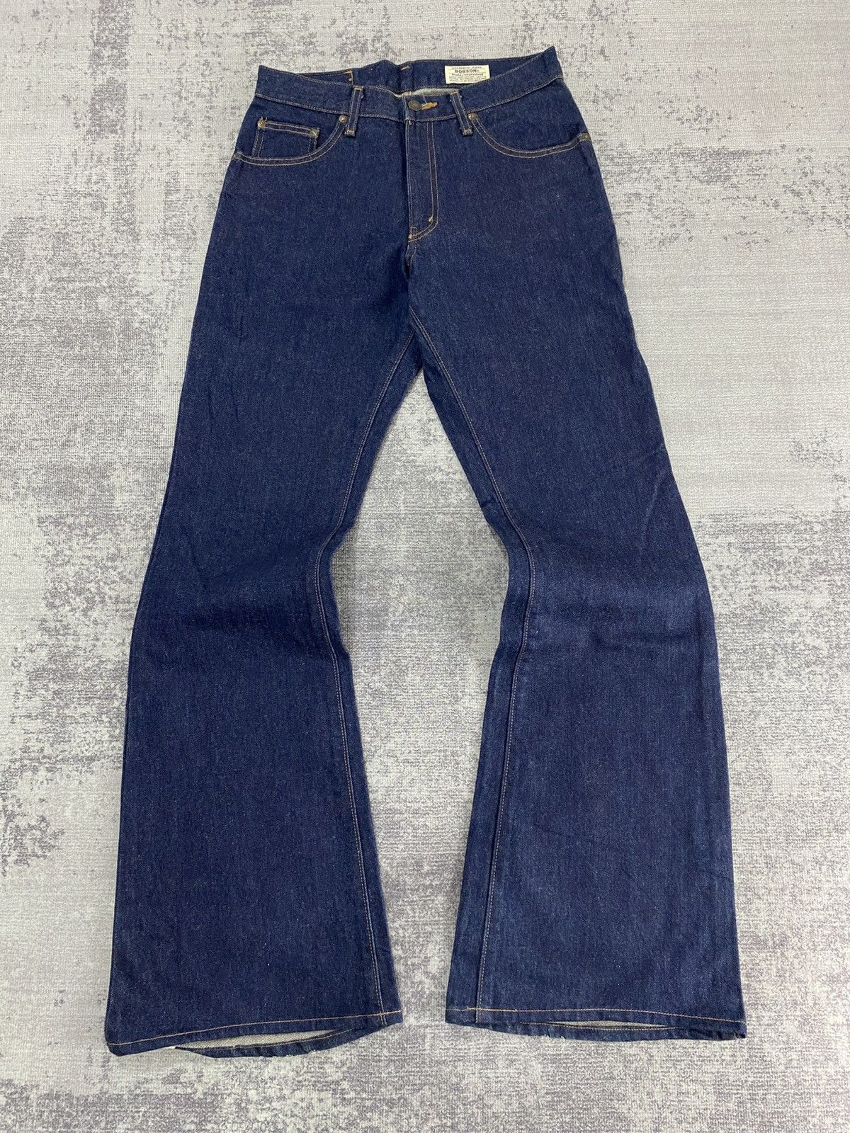 Japanese Brand Super flared bootcut bobson raw denim jeans Size US 28 / EU 44 - 10 Thumbnail