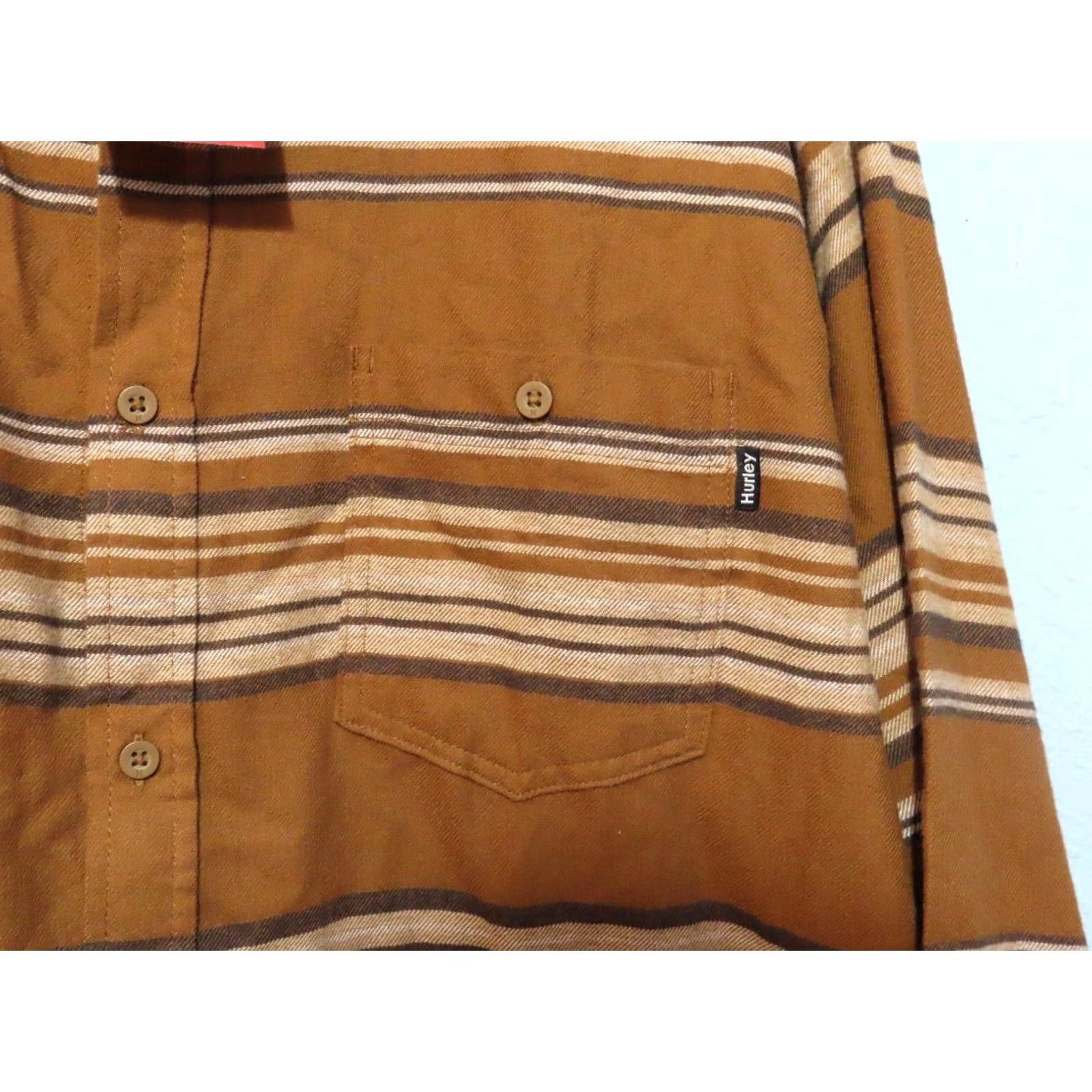 Hurley Hurley Mens XL Regular Fit Bronze Long Sleeve Shirt Ultra Soft Brushed Fabric NWT Size US XL / EU 56 / 4 - 5 Thumbnail