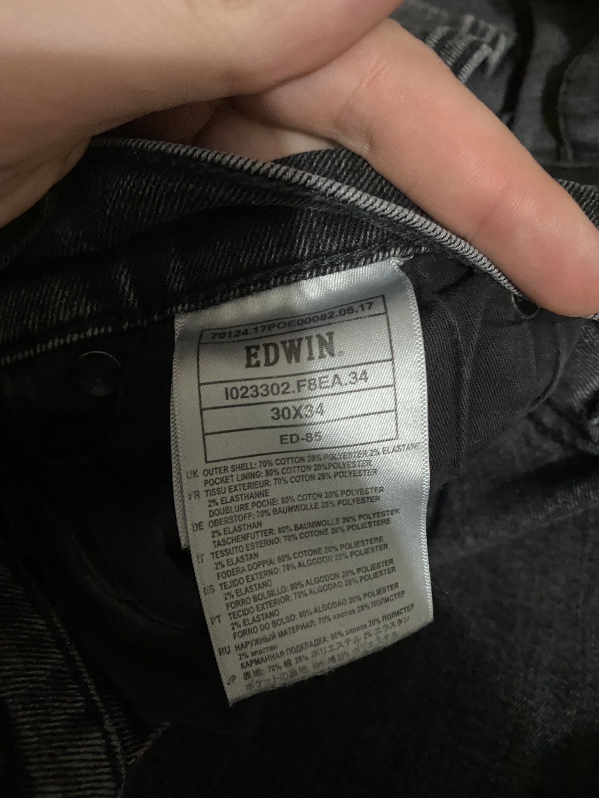 Designer × Edwin × Japanese Brand Edwin ED-85 Slim japanese designer Tapered Jeans 30X34 Size US 30 / EU 46 - 3 Thumbnail