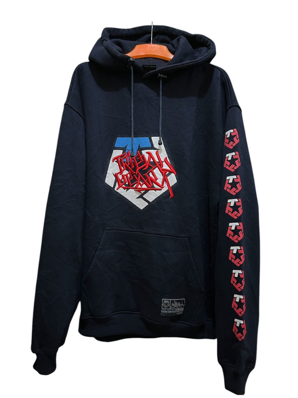 Tribal Streetwear vintage y2k tribal gear taped logo hoodie Size US XL / EU 56 / 4 - 4 Thumbnail