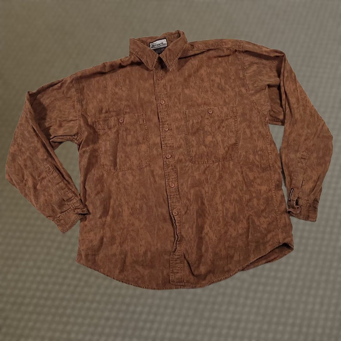 Vintage VINTAGE Pier Connection Button-Up Shirt Mens Medium Brown Western Long Sleeve 90s Shirt Mens Brown Long Sleeve Western 90s Mens Size US M / EU 48-50 / 2 - 1 Thumbnail
