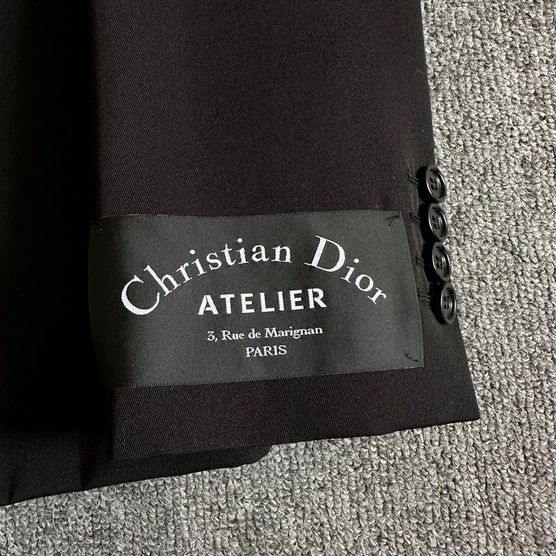 Dior Dior Golden thread little bee sleeve-labeled wool suit 2504 Size 46R - 3 Thumbnail