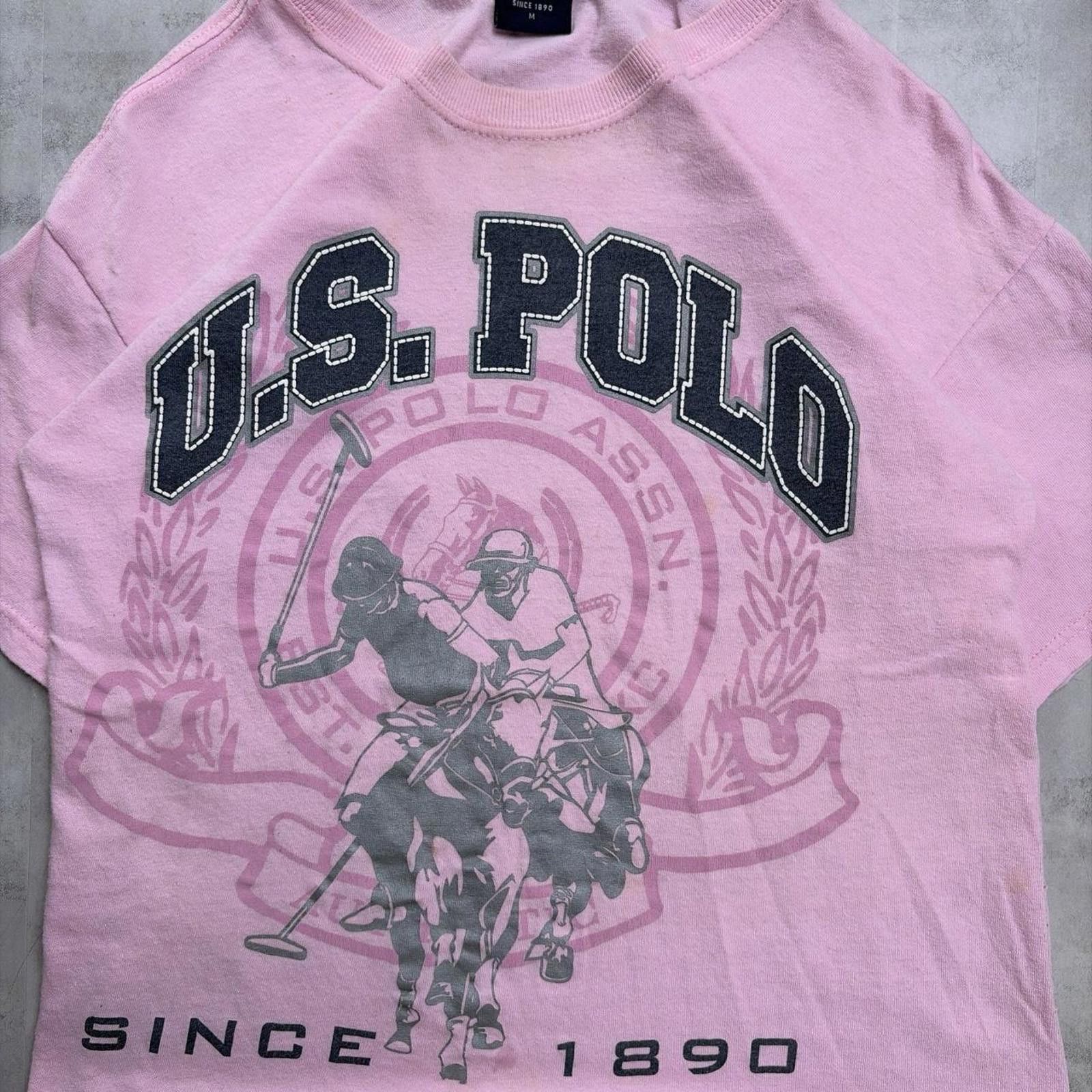U.S. Polo Assn. Y2K Pink U.S. Polo Assn Grunge Graphic Skater T-Shirt Size M / US 6-8 / IT 42-44 - 6 Thumbnail