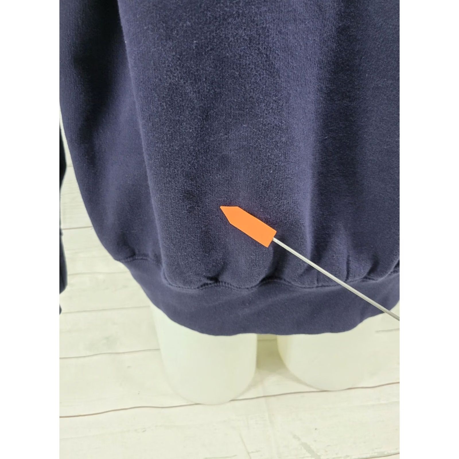 J Brand Imaginary Brand Distressed Bear Hoodie Blue XL Men's Pullover Cotton Solid Size US XL / EU 56 / 4 - 4 Thumbnail