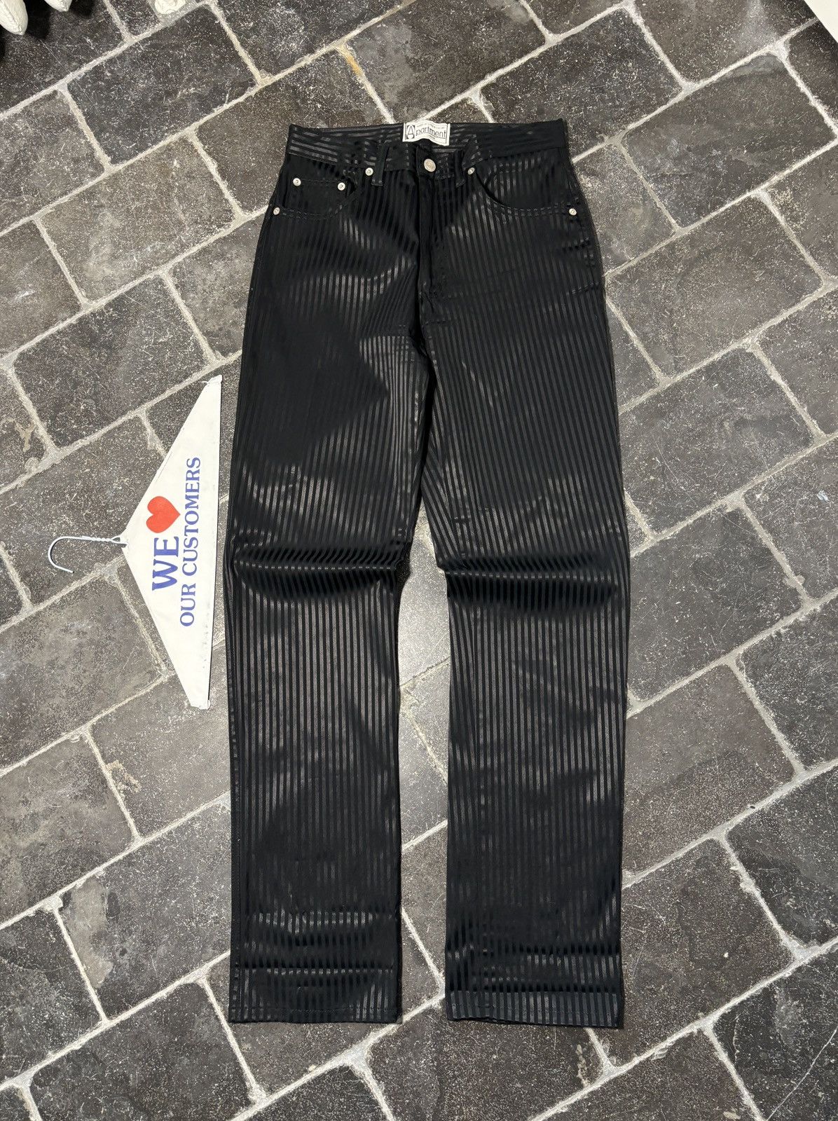 Vintage Made in England Vintage Striped Pants 1990s Apartment London Size 28" / US 6 / IT 42 - 4 Thumbnail