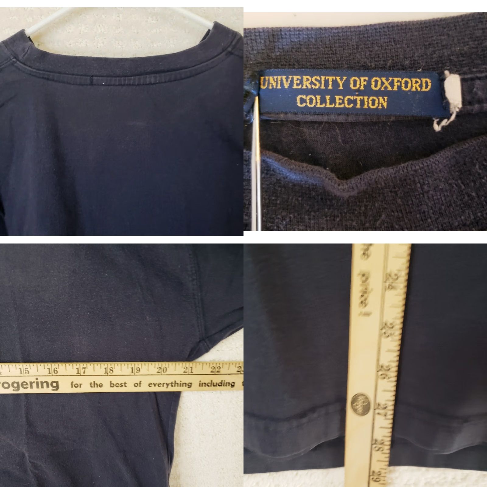 Vintage VINTAGE University of Oxford Shirt Mens M Navy Blue Embroidered Front Logo England Nike Size US M / EU 48-50 / 2 - 8 Thumbnail