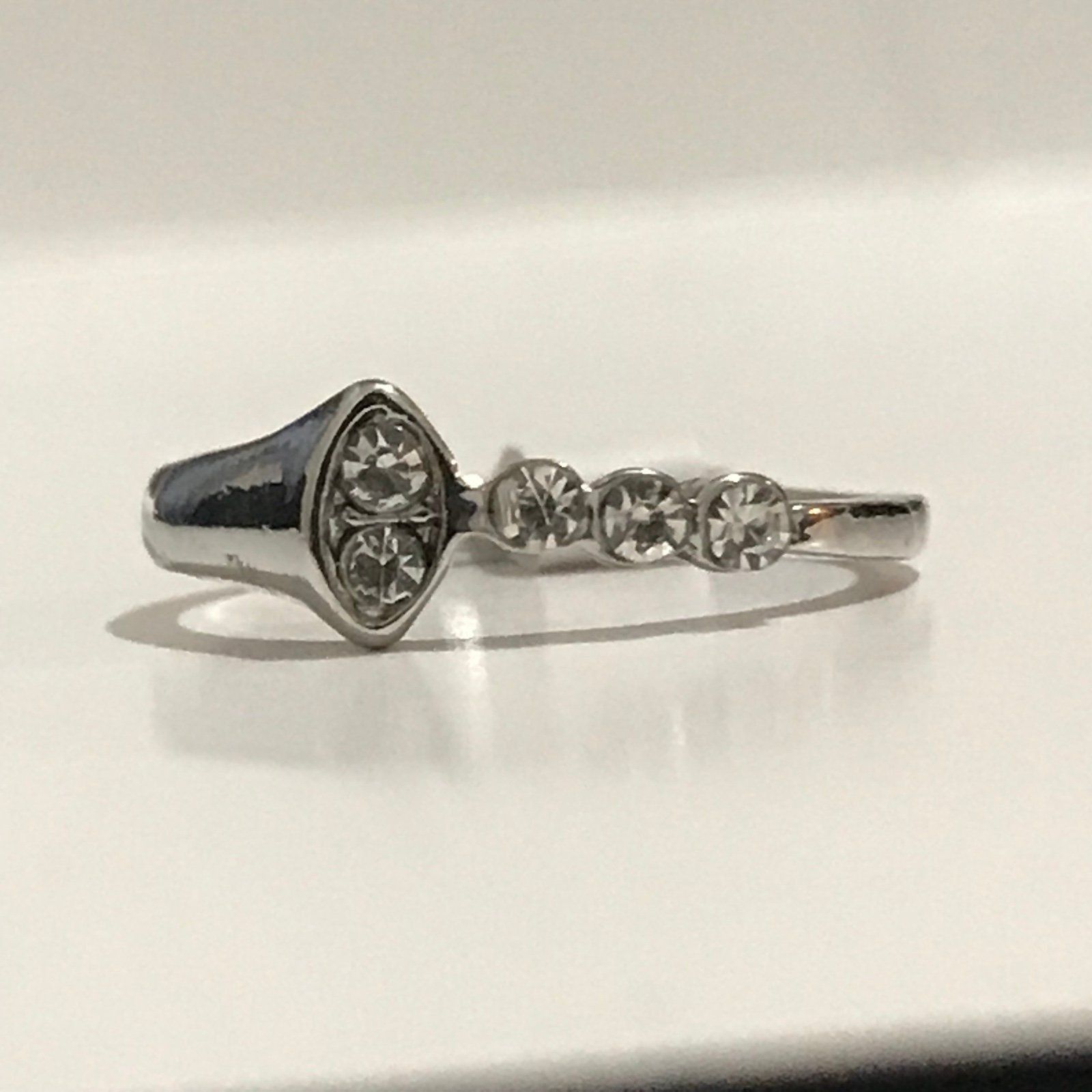 The Unbranded Brand Cute Rhinestones Ring With Silver Tone Size 9 Size ONE SIZE - 1 Thumbnail