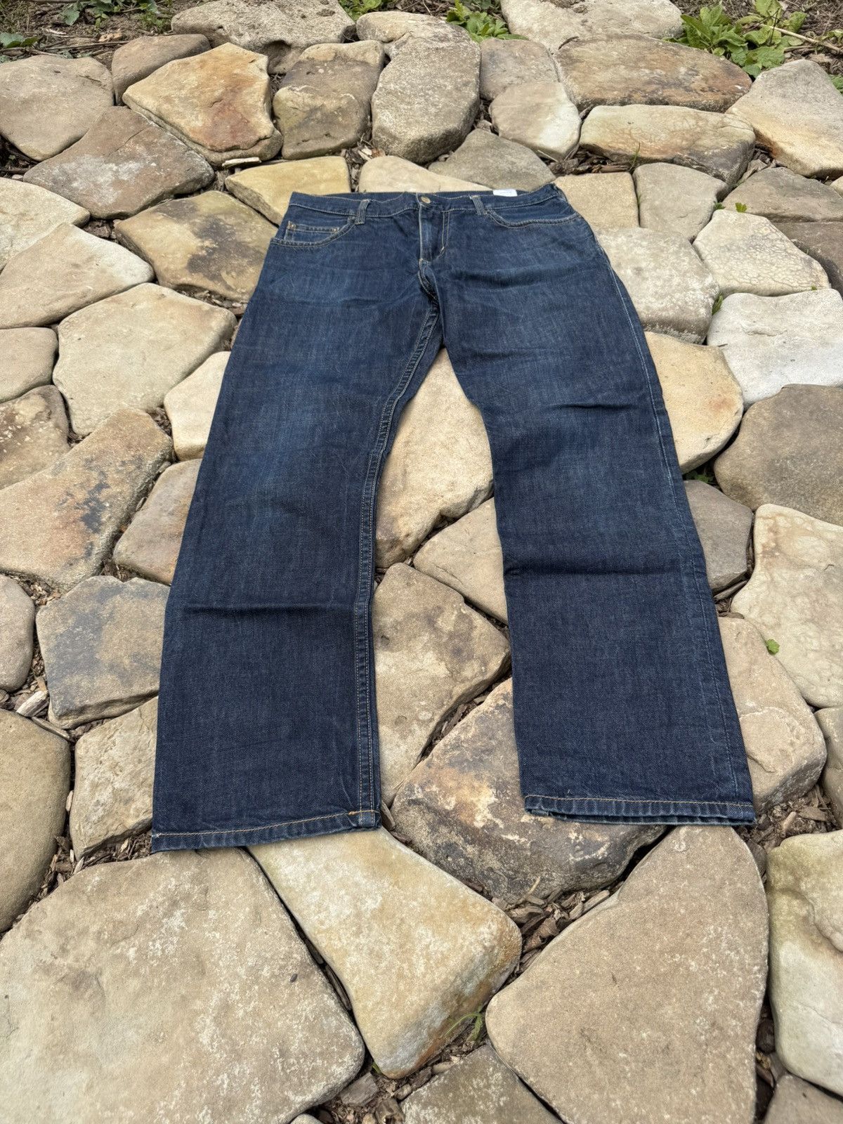 Carhartt Vintage Carhartt Y2k Baggy Indigo Distressed Pants Size US 33 - 6 Thumbnail