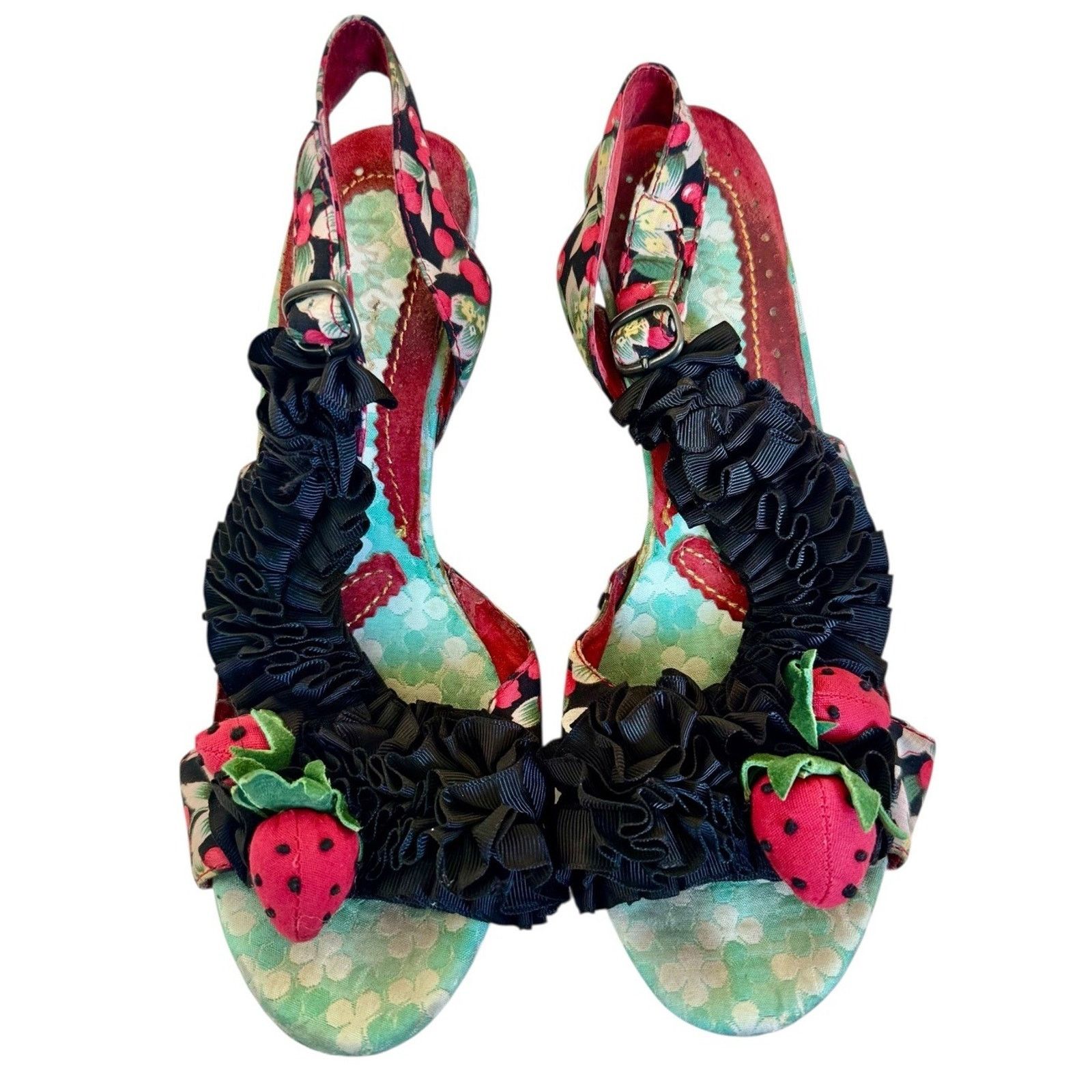 Other IRREGULAR CHOICE Raspberry Ripples Slingback Sandal Platform Size US 9.5 / IT 39.5 - 3 Thumbnail