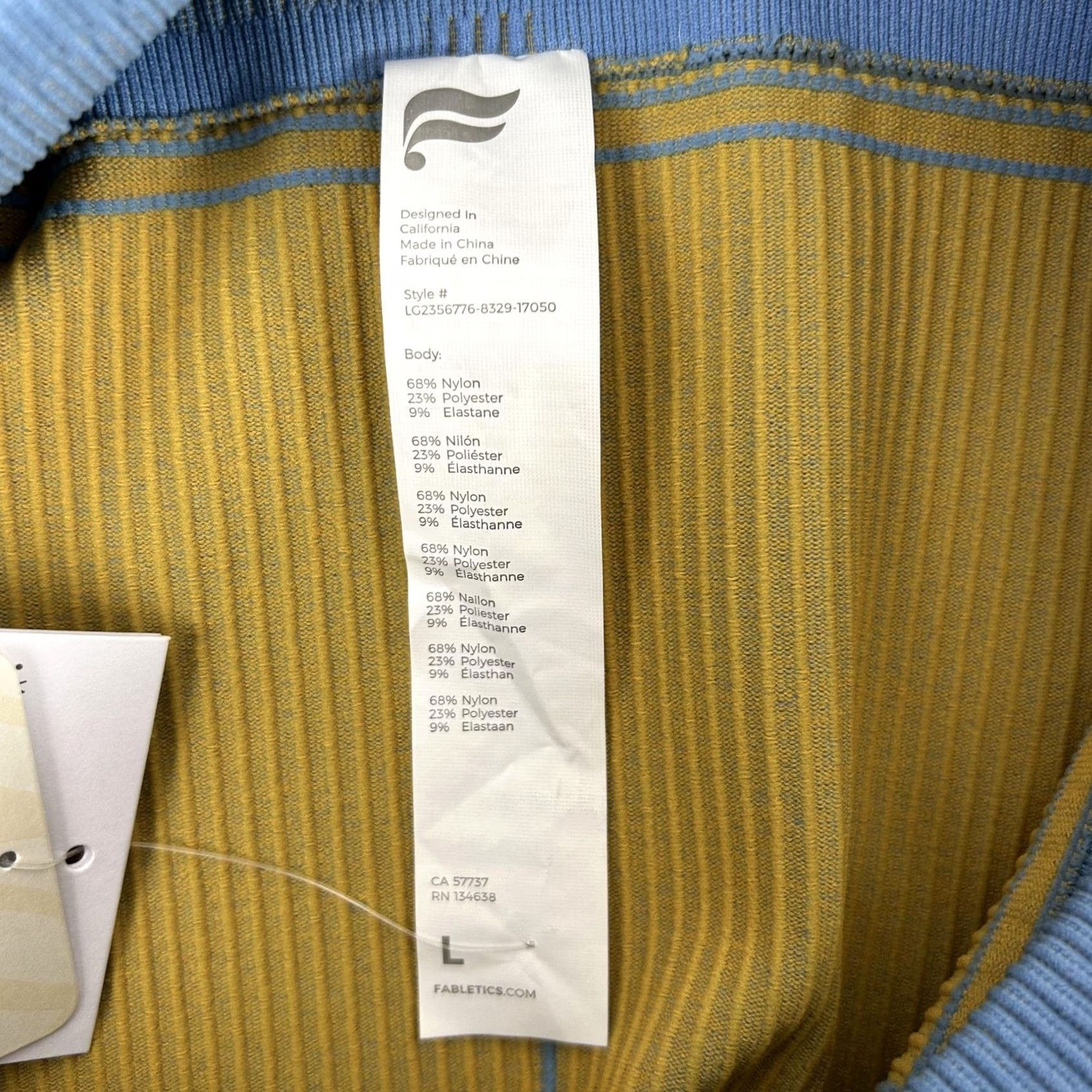 Fabletics Fabletics Leggings Blue Seamless High Waisted Compressive Knit Size 36" / US 14 / IT 50 - 6 Thumbnail