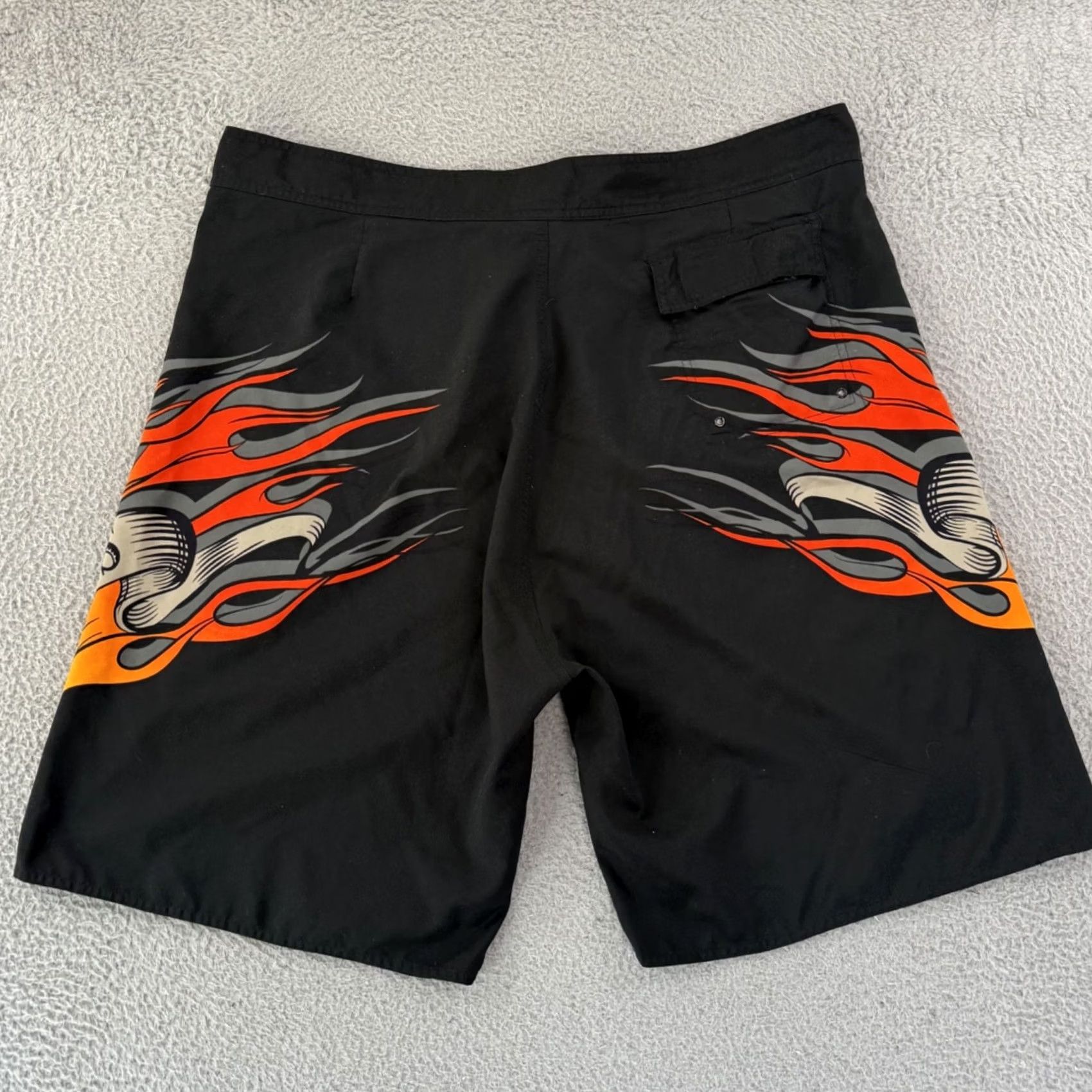 Big Dogs VINTAGE Big Dogs Shorts Mens 2XL Black Men Flame Swim Trunks Board Y2K Outdoor Size US 39 - 6 Thumbnail