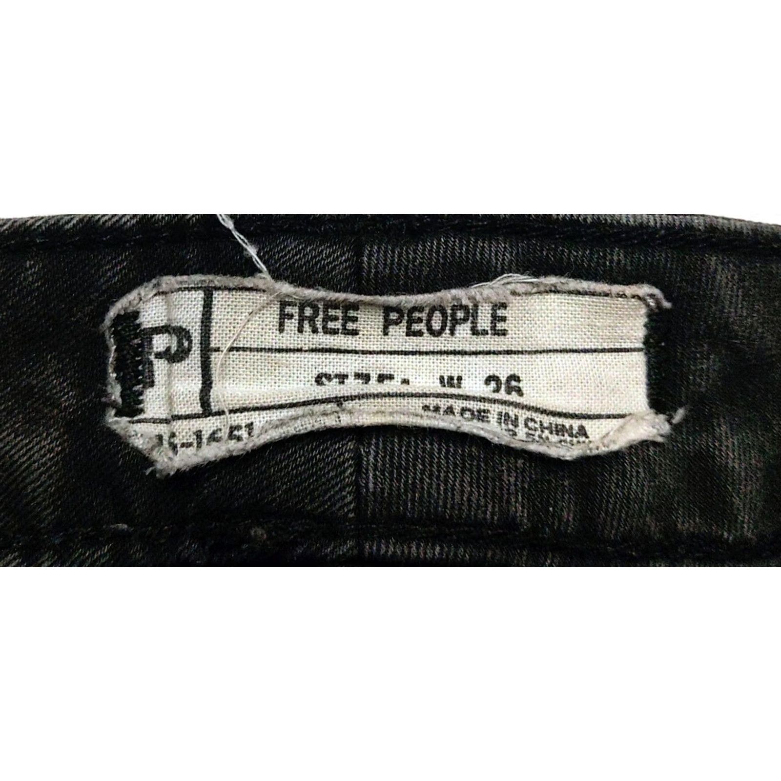 Free People Free People Black Denim Skinny Jeans Mid Rise Zip Ankle Womens 26 Jeans Size 26" / US 2 / IT 38 - 5 Thumbnail