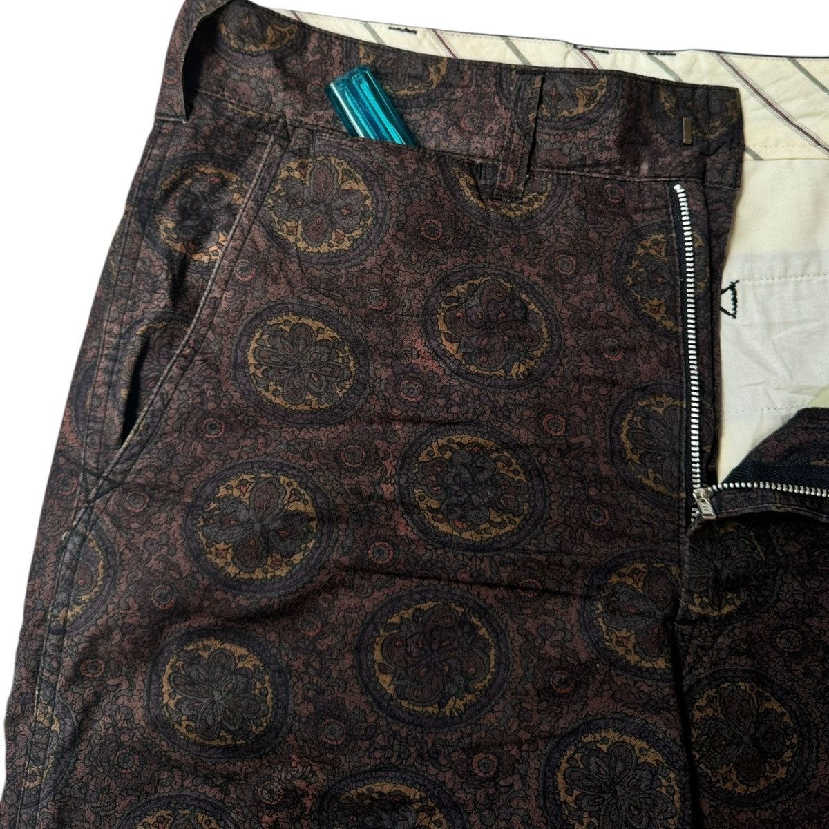 Needles Needles slacks, all-over purple floral print pants Size US 31 - 4 Thumbnail
