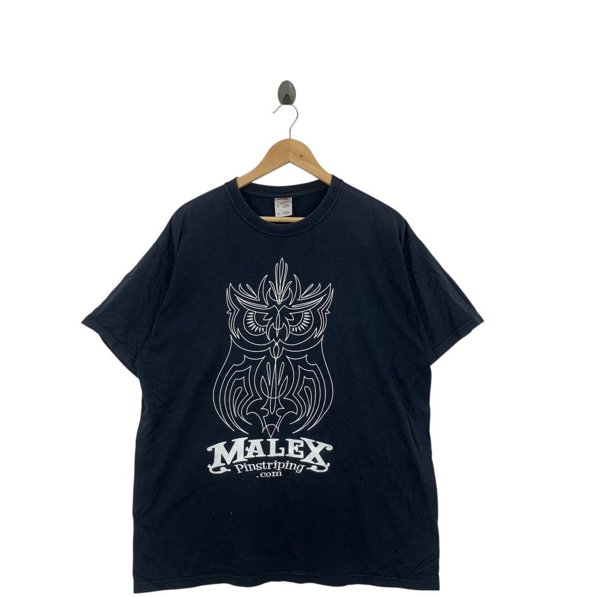 Vintage Vintage MALEX PINSTRIPING Owl Graphic Tee Shirt Top Size US XL / EU 56 / 4 - 4 Thumbnail