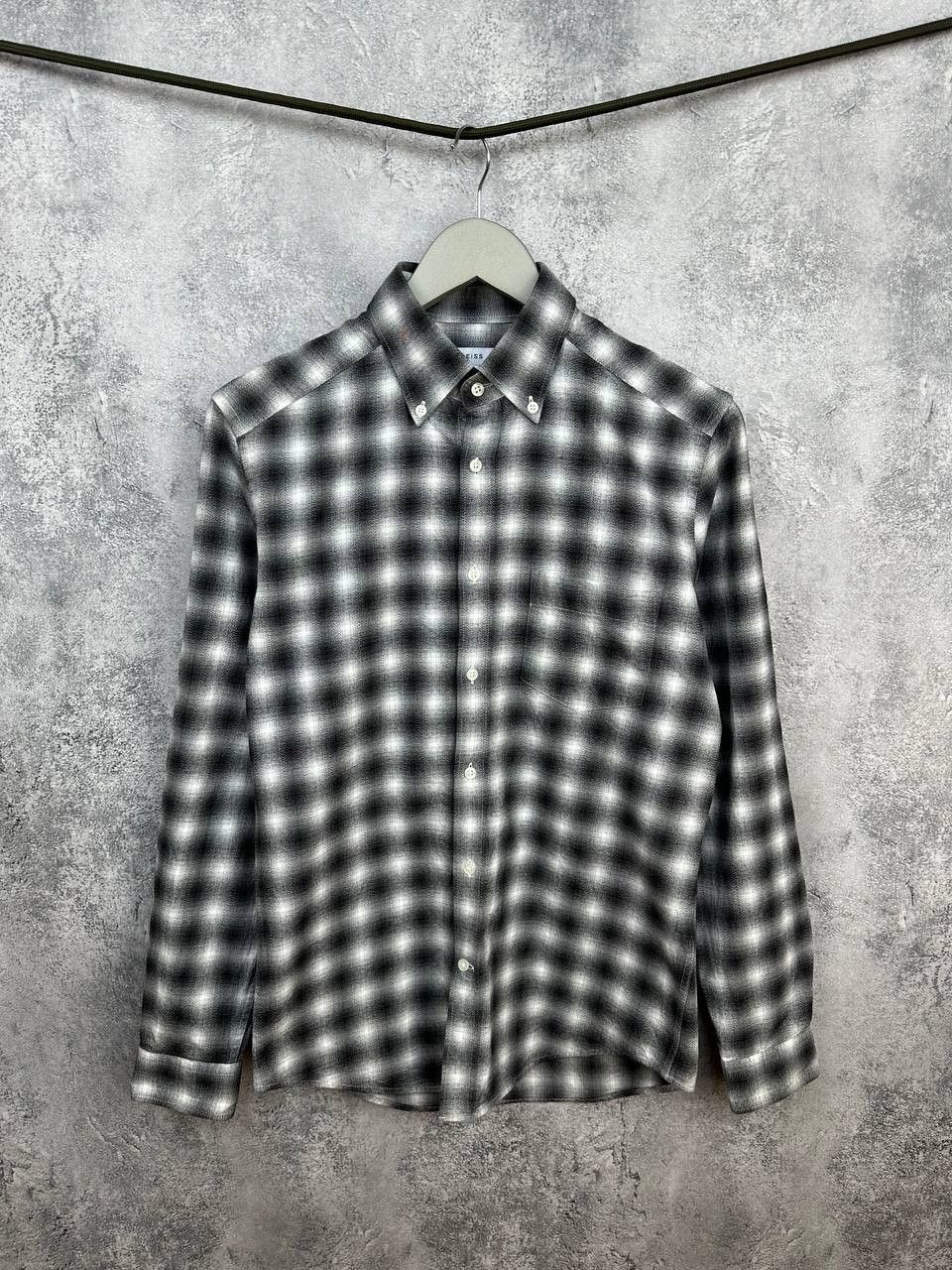 Reiss REISS Firenze Blurred Check Print Slim Fit Sport Shirt Size US S / EU 44-46 / 1 - 1 Thumbnail