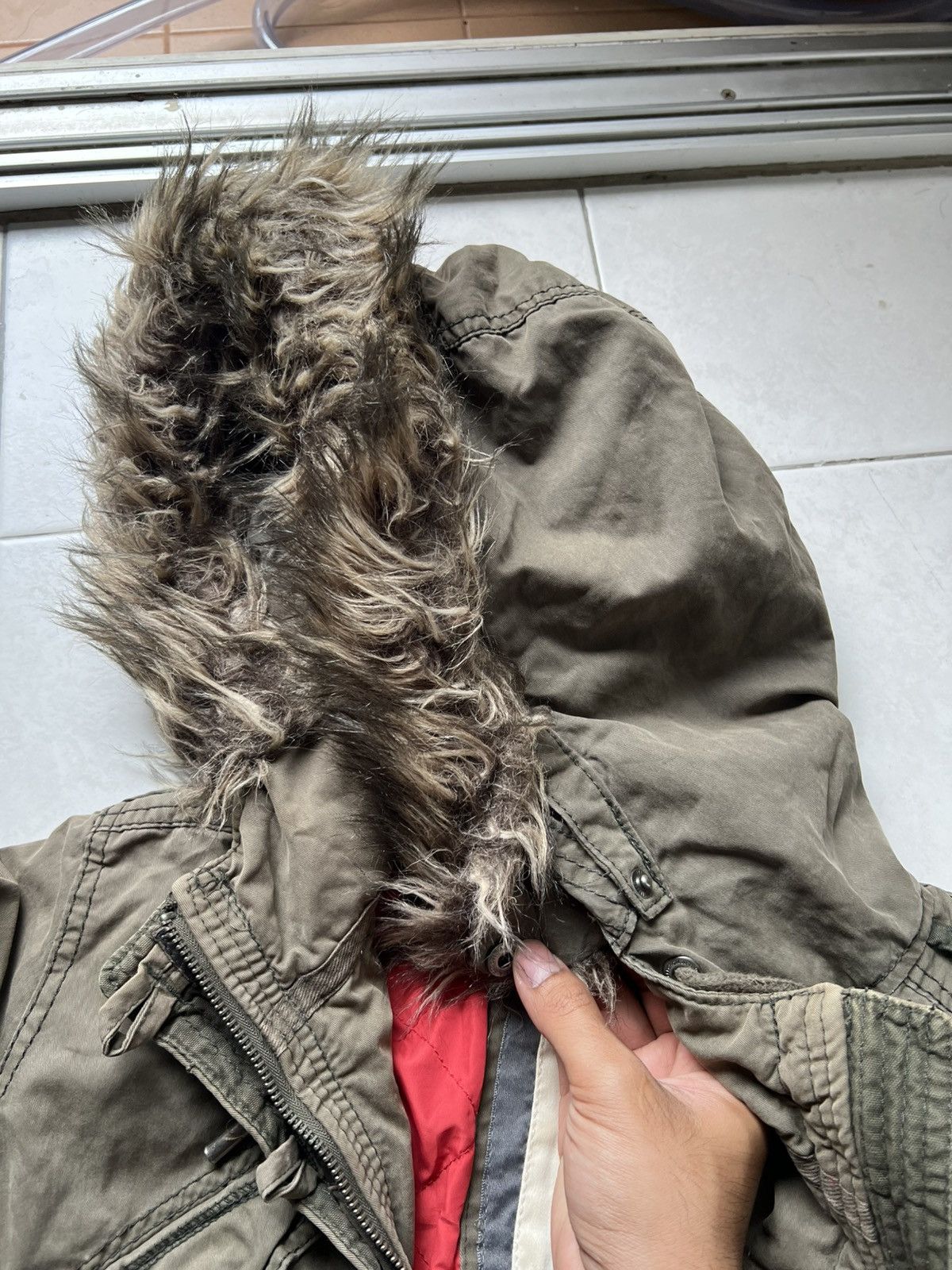 Abercrombie & Fitch Abercrombie & Fitch Fur Field Jacket Size US L / EU 52-54 / 3 - 2 Thumbnail