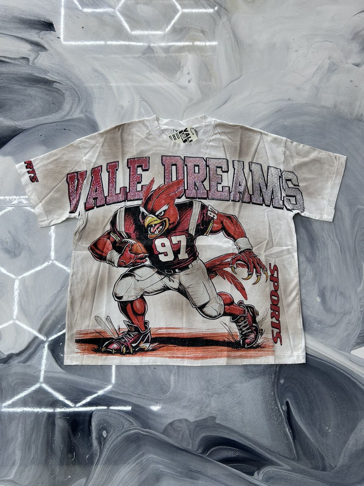 Vale Vale Falcon Bling Tee Cream Red Size M Size US M / EU 48-50 / 2 - 1 Thumbnail