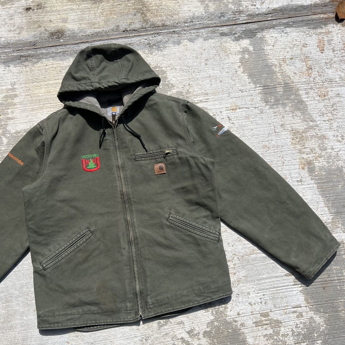 Carhartt × Vintage Vintage Carhartt Detroit Hoodies Army Jacket Size US M / EU 48-50 / 2 - 2 Thumbnail
