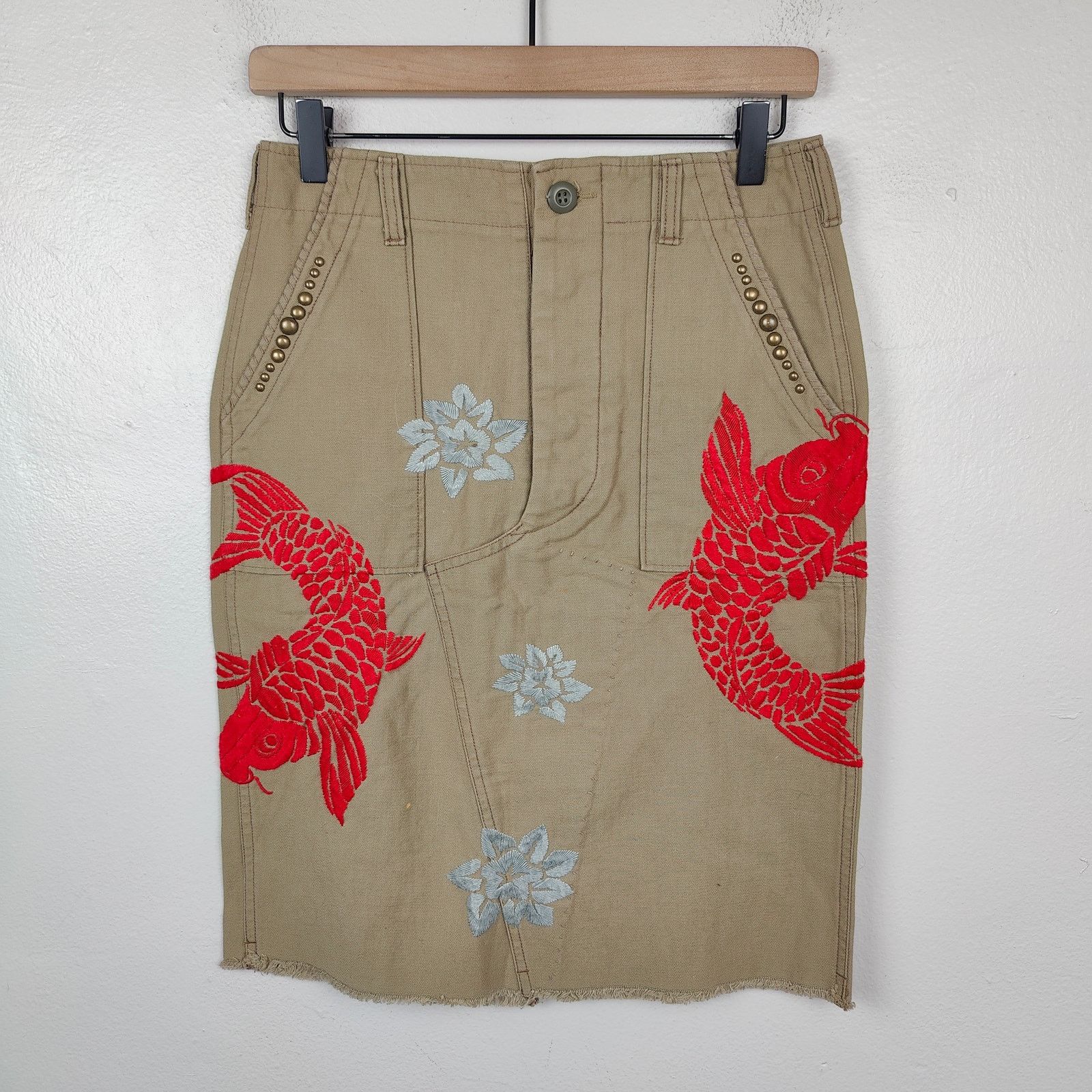 Other Vintage Y2K Aldo G By Aldo Gianne Embroidered Skirt Size 29" - 1 Thumbnail
