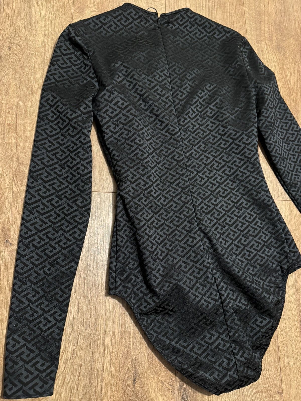 Versace Versace La Greca black monogram bodysuit, size S Size S / US 4 / IT 40 - 10 Thumbnail