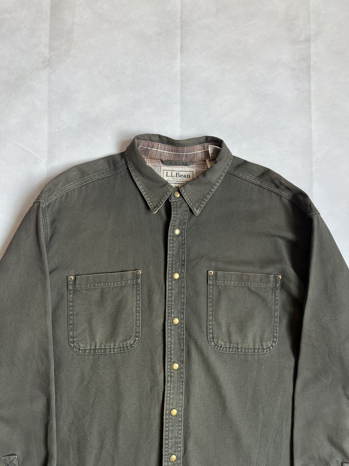 L.L. Bean Vintage L.L. Bean Sun Faded Flannel Lined Button Up Shirt Size US XL / EU 56 / 4 - 7 Thumbnail