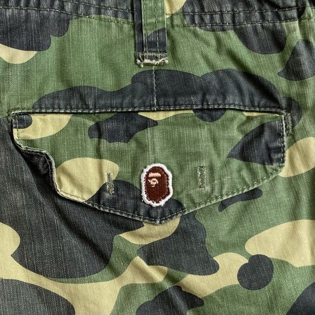 Bape 🔥Vintage🔥 BAPE Green camo cargo shorts NIGO APE ★size S Size US 30 / EU 46 - 6 Thumbnail