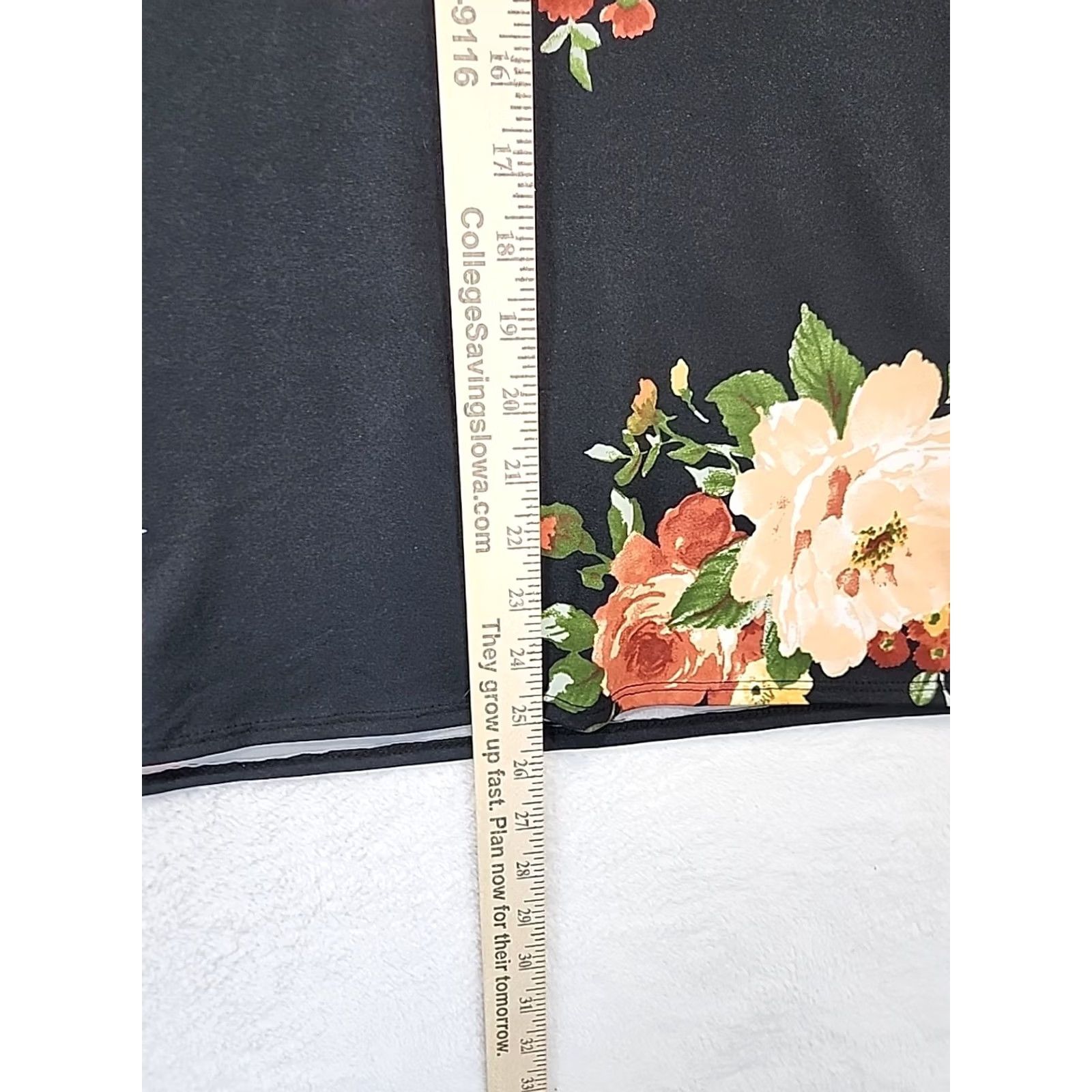 Vintage VINTAGE C'est La Vie Tank Top Women XL Black Floral A Line Swing Tunic V-Neck Shirt Size XL / US 12-14 / IT 48-50 - 6 Thumbnail