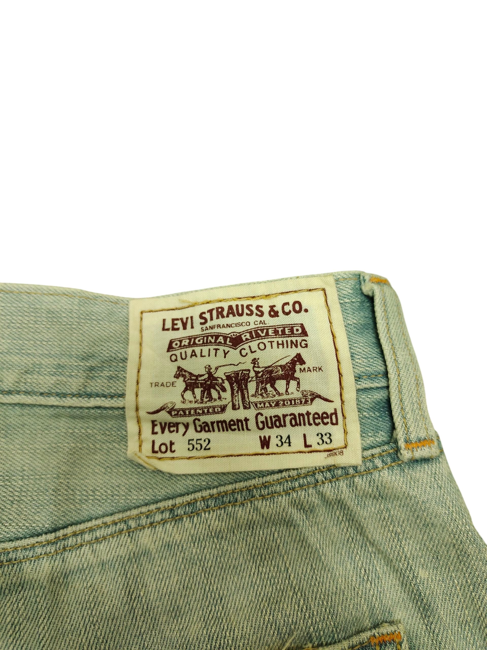 Levi's Vintage Clothing Vintage Levis 552 Regular Rusty Light Wash Denim Jeans Size US 34 / EU 50 - 10 Thumbnail