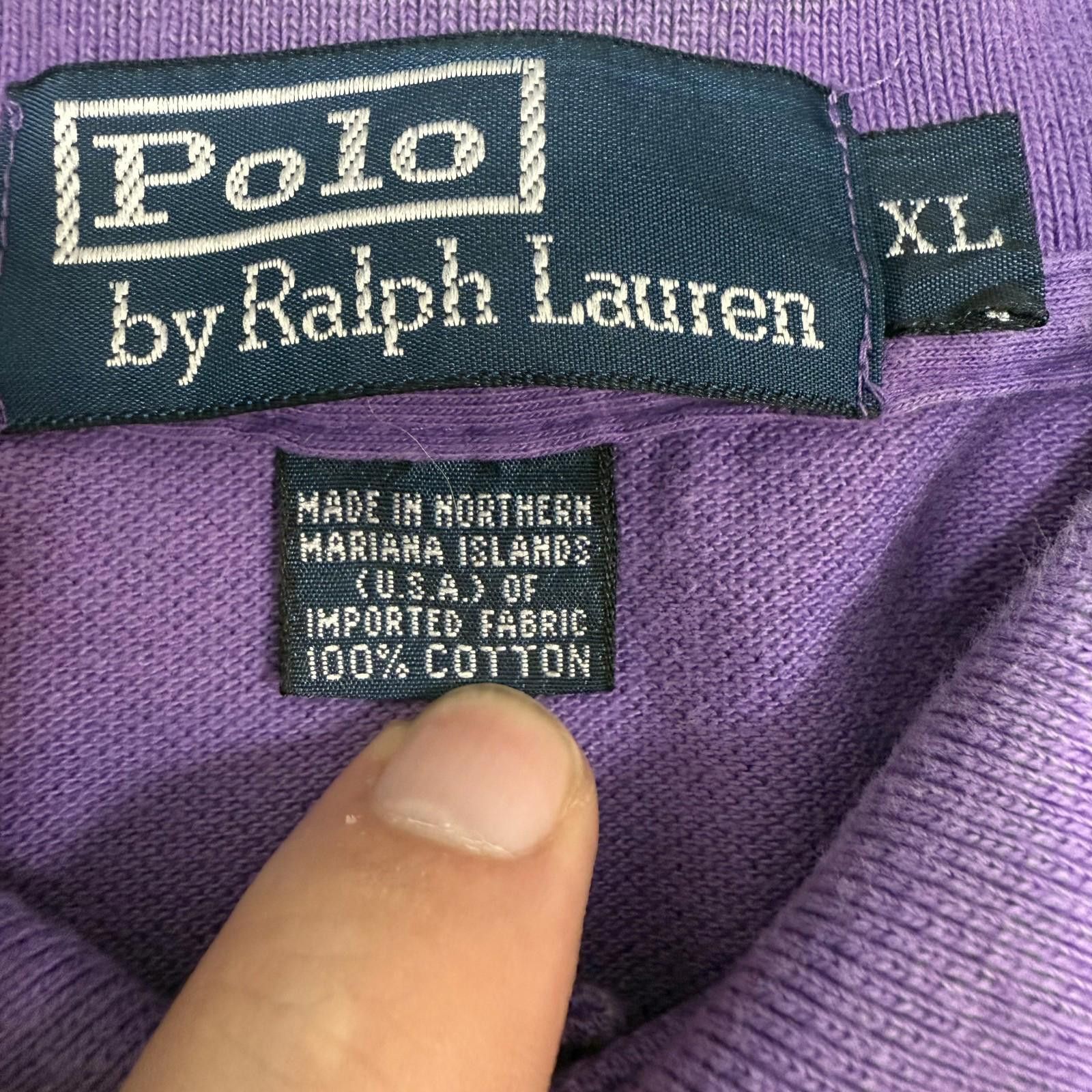 Polo Ralph Lauren Vintage Polo Ralph Lauren Polo Shirt Mens XL Purple Size US XL / EU 56 / 4 - 4 Thumbnail