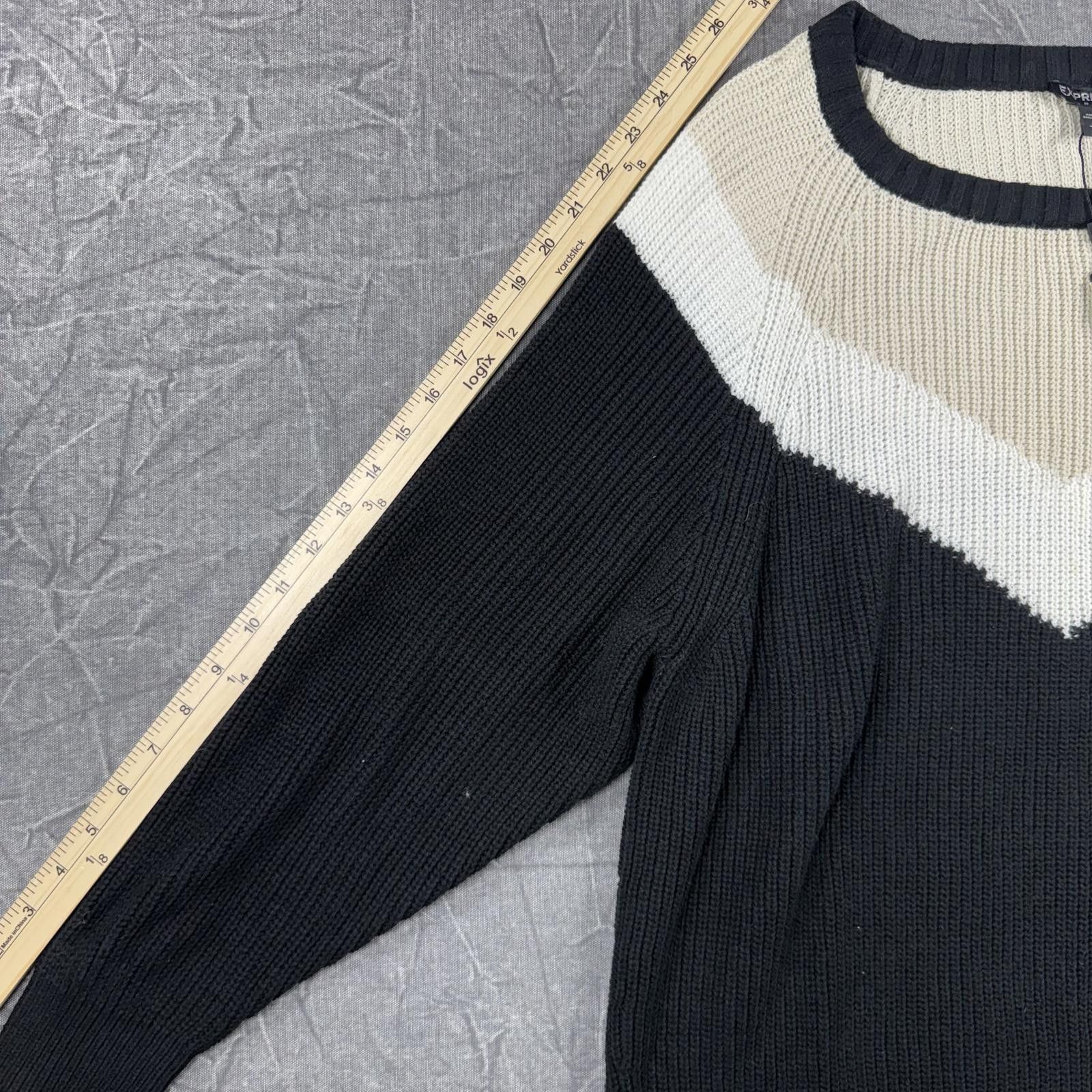 Express Express Sweater Women's M Black White NWT Chevron Oversized Size M / US 6-8 / IT 42-44 - 5 Thumbnail