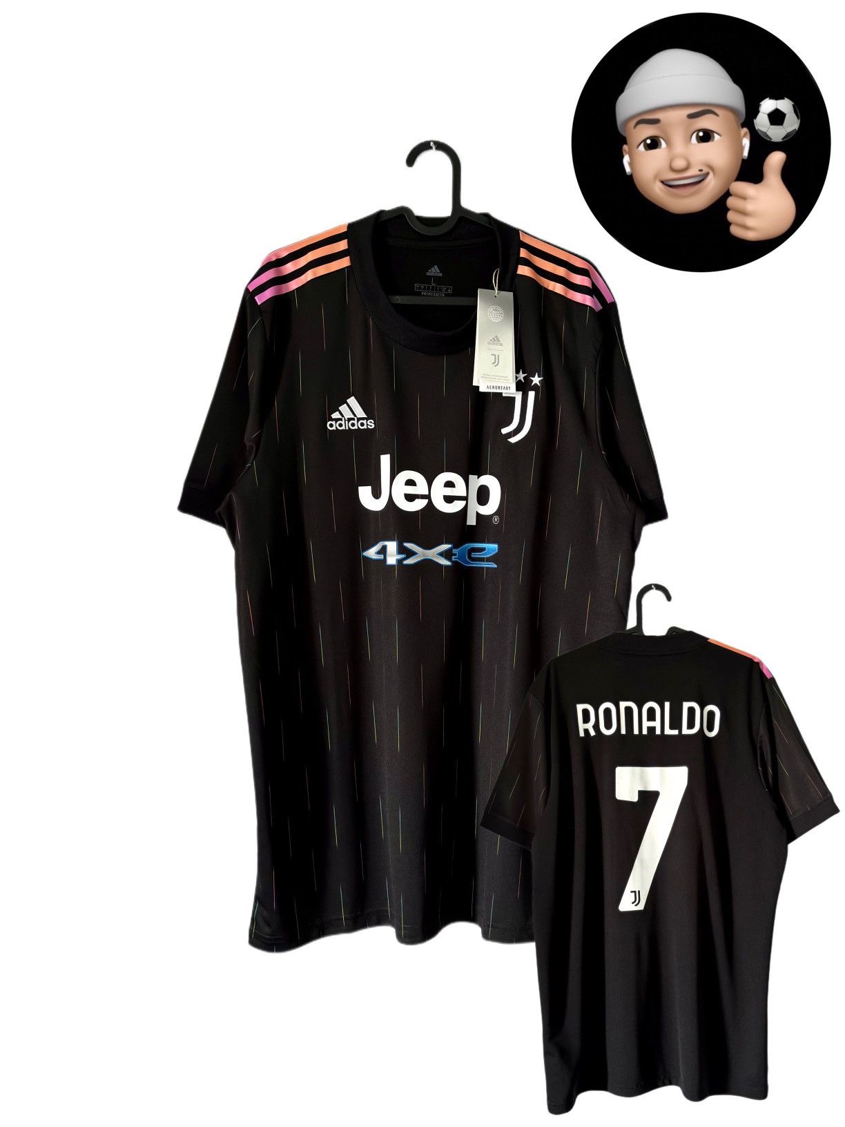 Adidas 2021 2022 NEW Ronaldo Juventus Adidas Away Kit Soccer Jersey Size US L / EU 52-54 / 3 - 1 Thumbnail