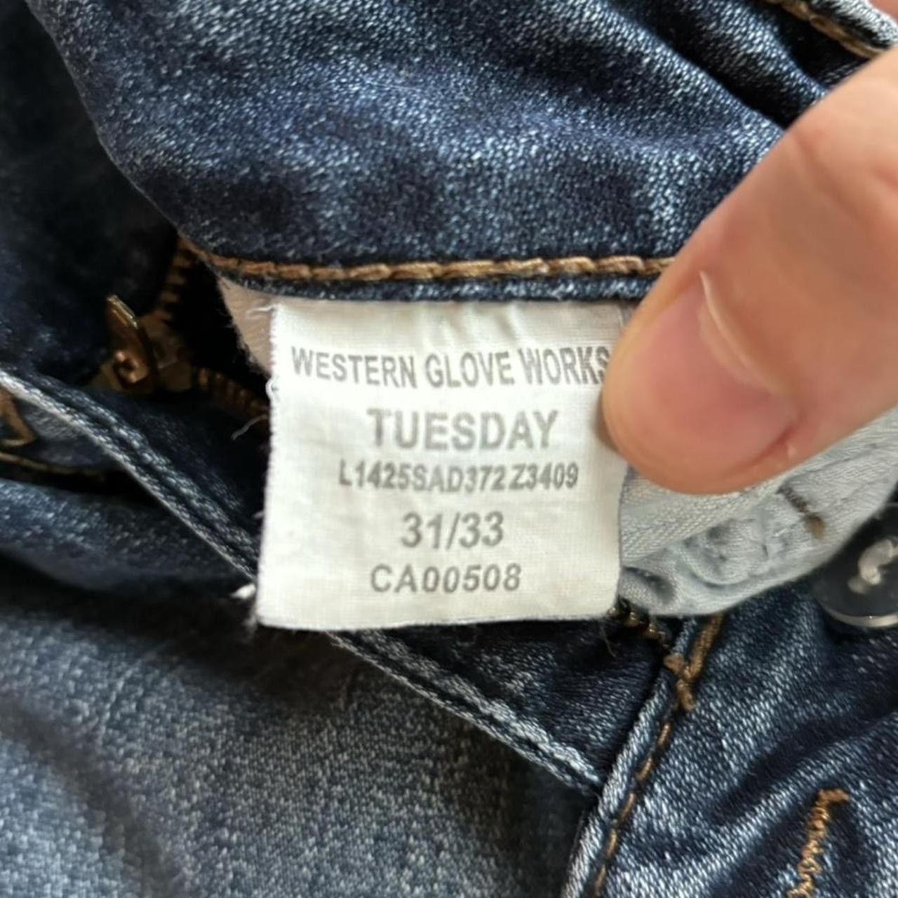 Silver Jeans Co. × Vintage Vintage Y2K Faded Blue Low Rise Flare Denim Jeans Size 33" - 4 Thumbnail
