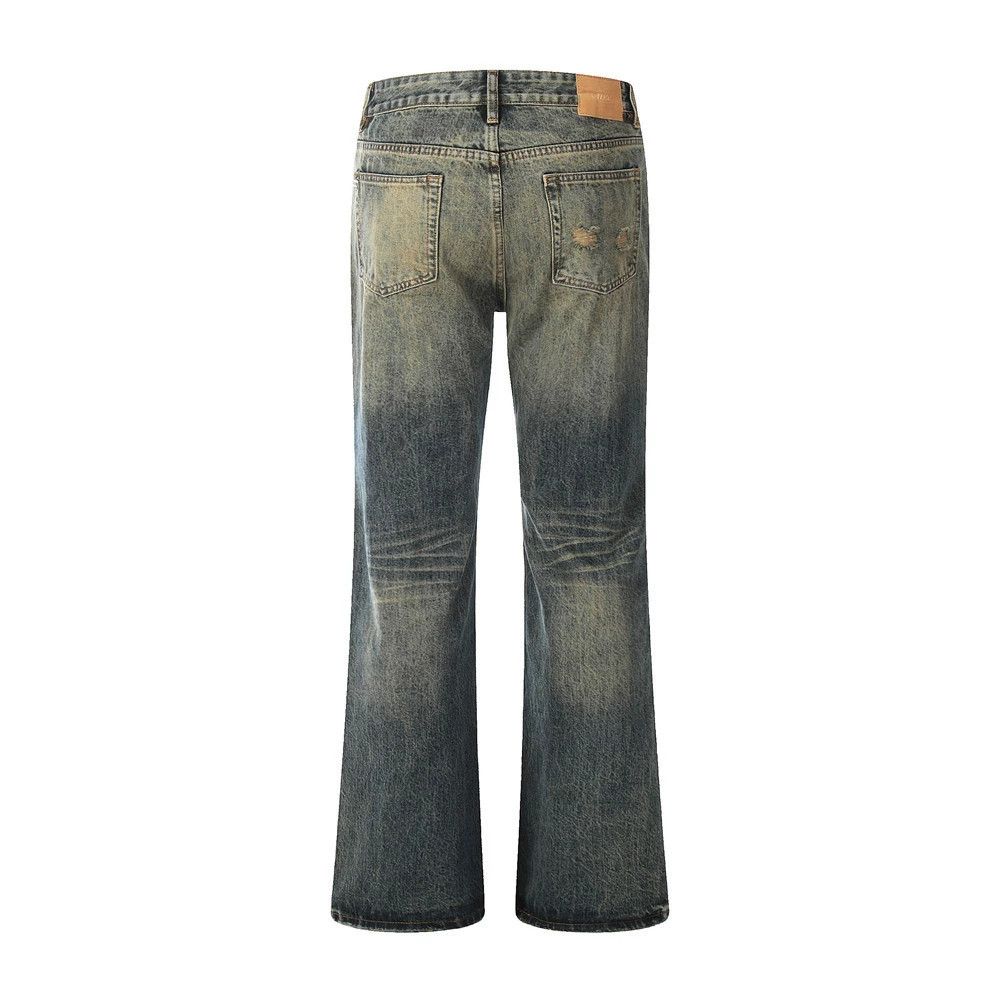 Vintage Men's vintage washed distressed flared jeans Size US 32 / EU 48 - 2 Thumbnail
