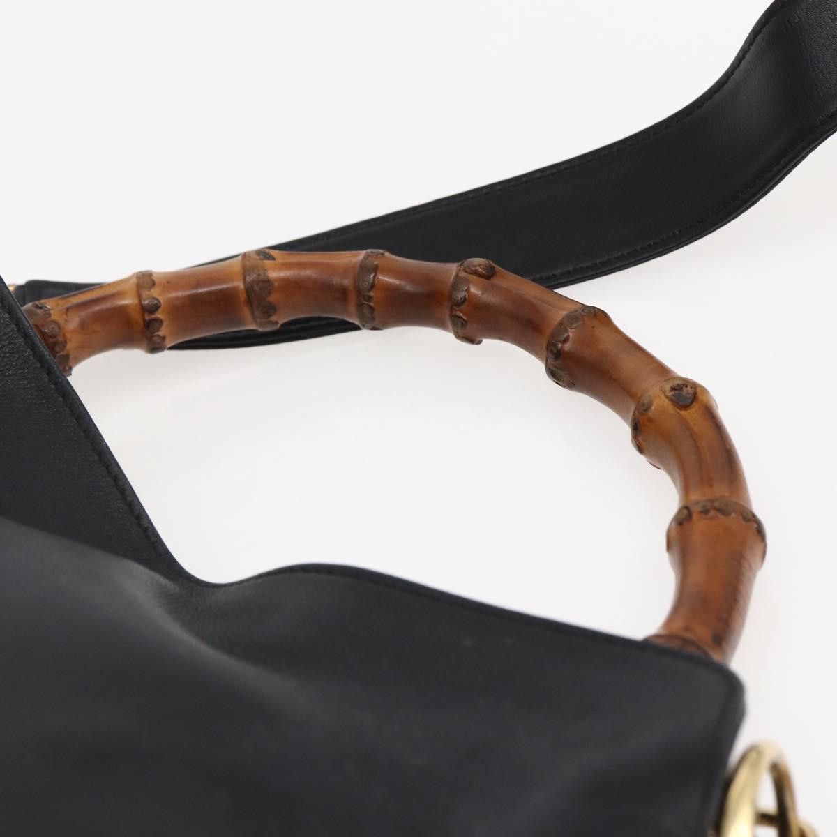 Gucci GUCCI Bamboo Shoulder Bag Leather Black Gold 001 1705 001 Size ONE SIZE - 8 Thumbnail