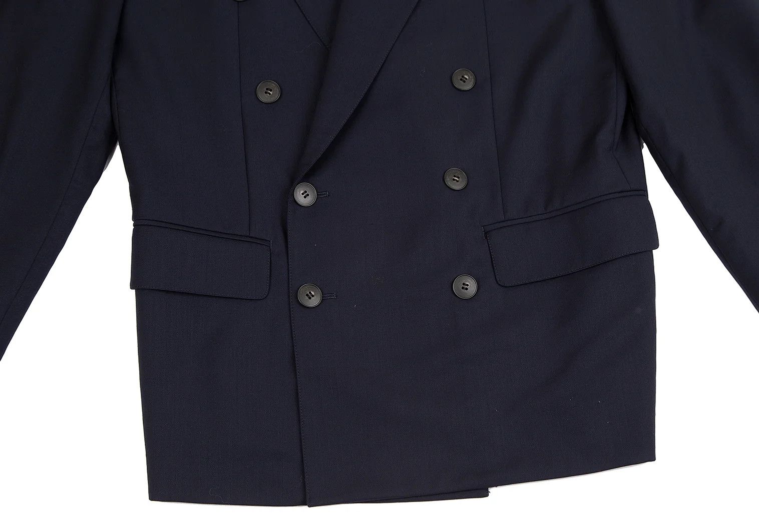 Jean Paul Gaultier Wool Peak Lapel Double Jacket in Navy, Size M Size US M / EU 48-50 / 2 - 11 Thumbnail