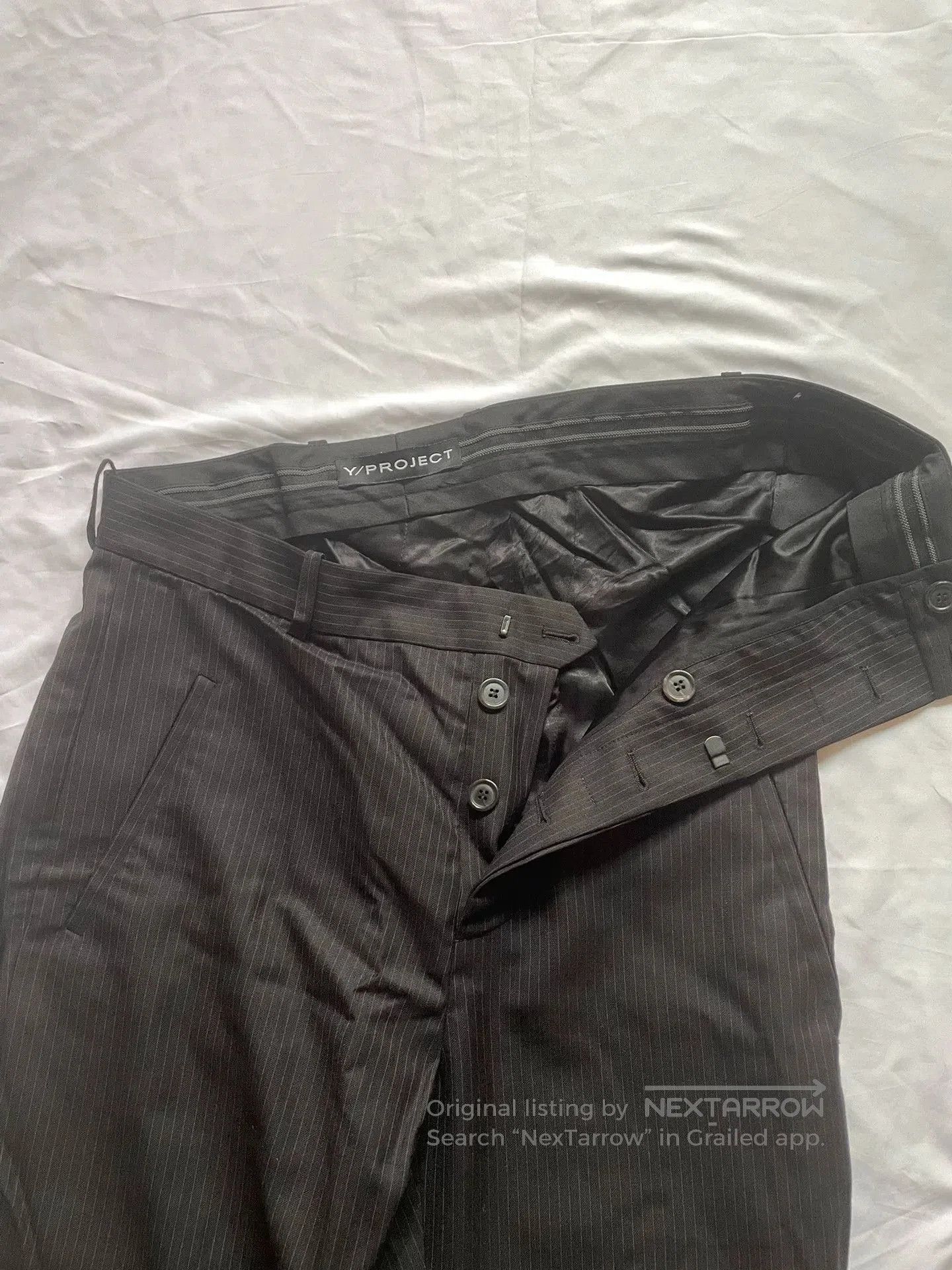 Y/Project unique tailored long pants with asymmetrical design. Size US 26 / EU 42 - 3 Thumbnail