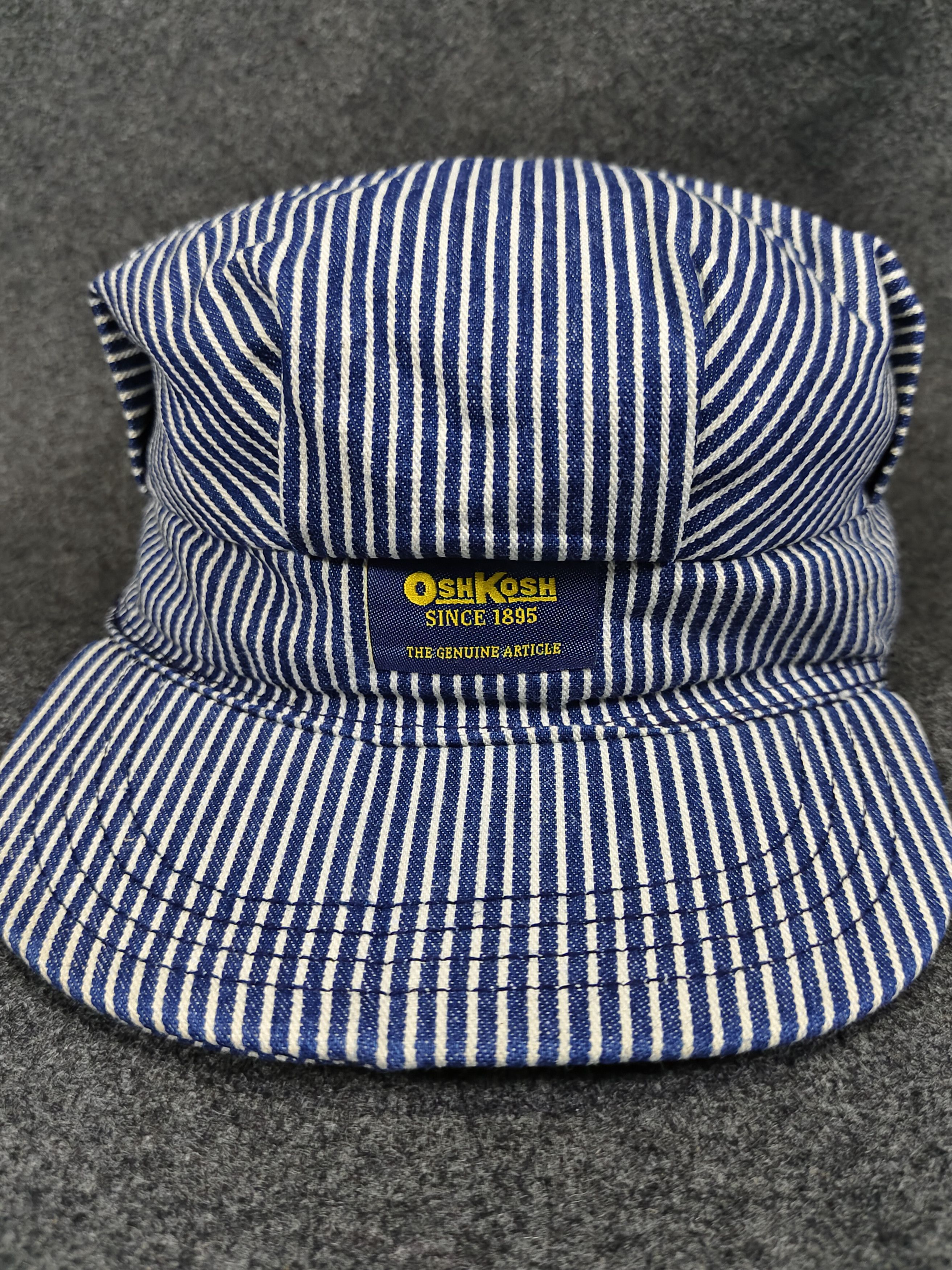 Oshkosh 80s OshKosh- Hickory Stripe Heritage American Workwear Cap Size ONE SIZE - 3 Thumbnail