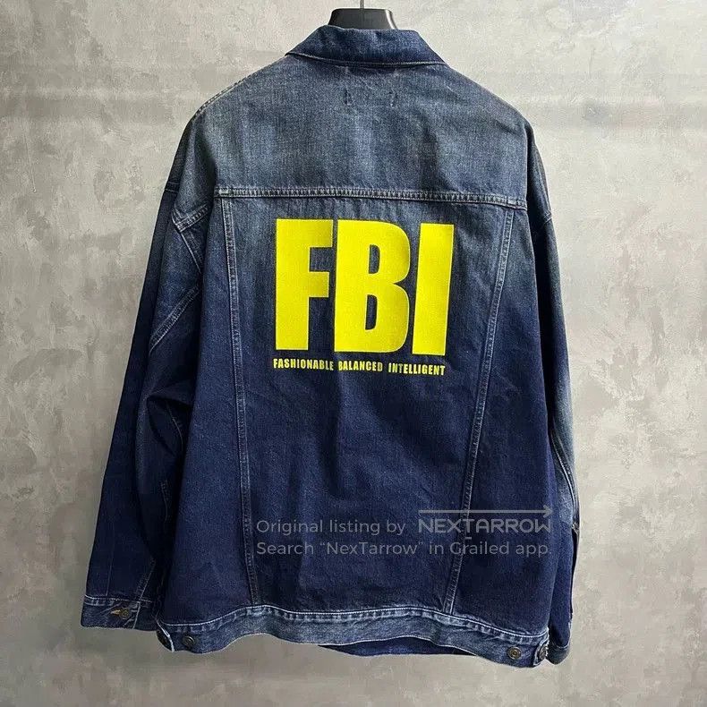 Balenciaga Balenciaga Blue Logo Denim Jacket. Size US S / EU 44-46 / 1 - 2 Thumbnail