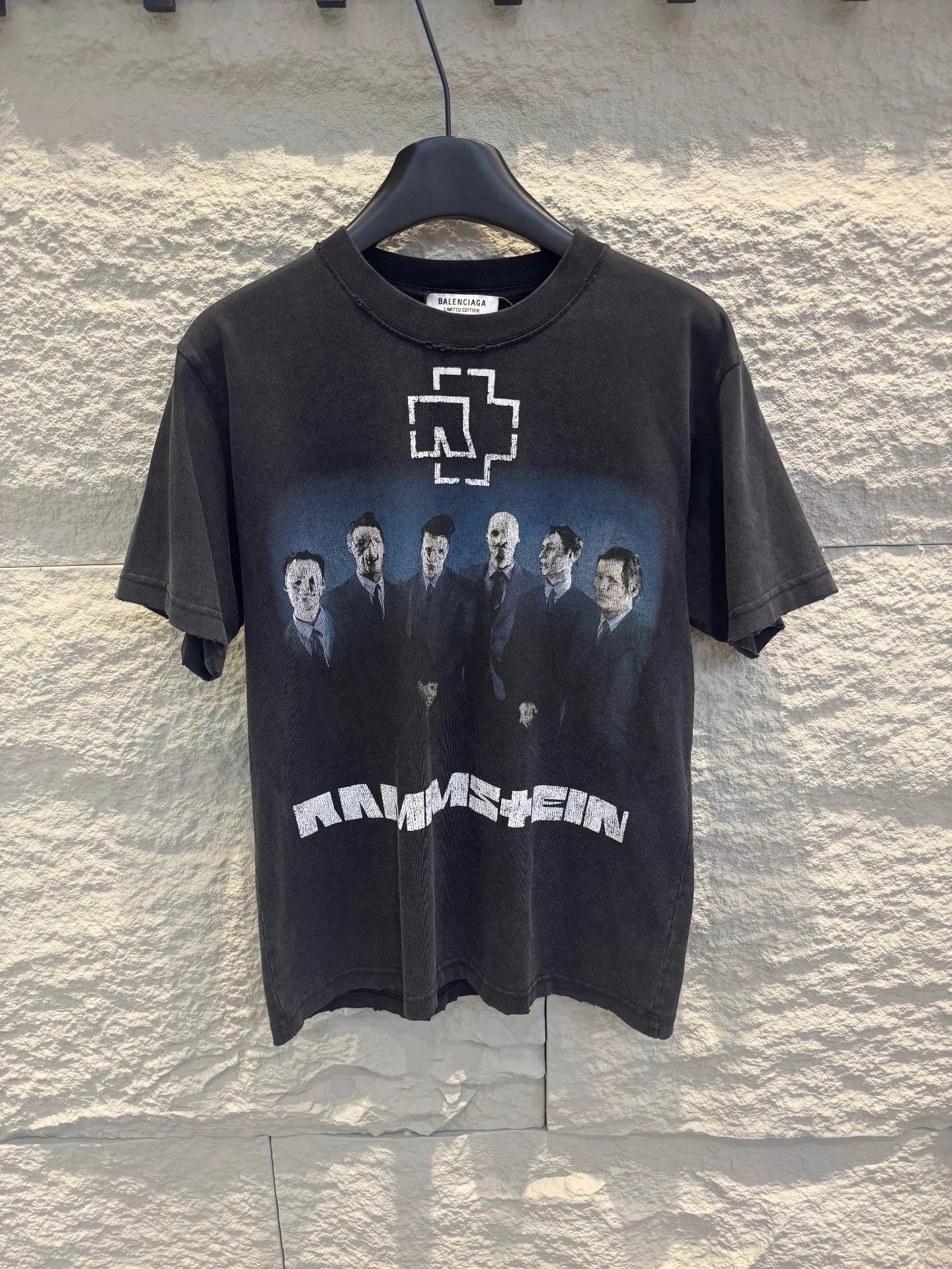 Balenciaga Balenciaga x Rammstein Black Distressed Print T-Shirt XS Size XS / US 0-2 / IT 36-38 - 1 Thumbnail