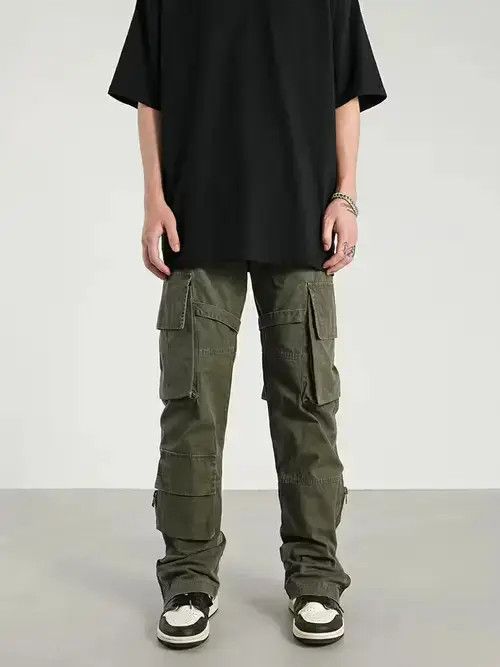 Jean military tactical flared cargo pants Size US 30 / EU 46 - 2 Thumbnail