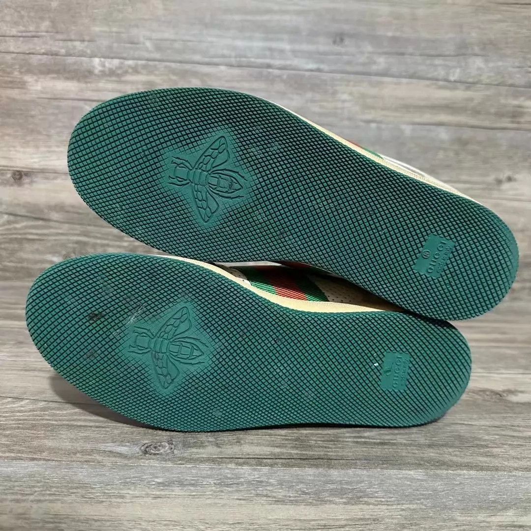 Gucci Gucci Dirty Enamel Gray-Green Sneaker Uk7 41 95N Size US 8 / EU 41 - 8 Thumbnail