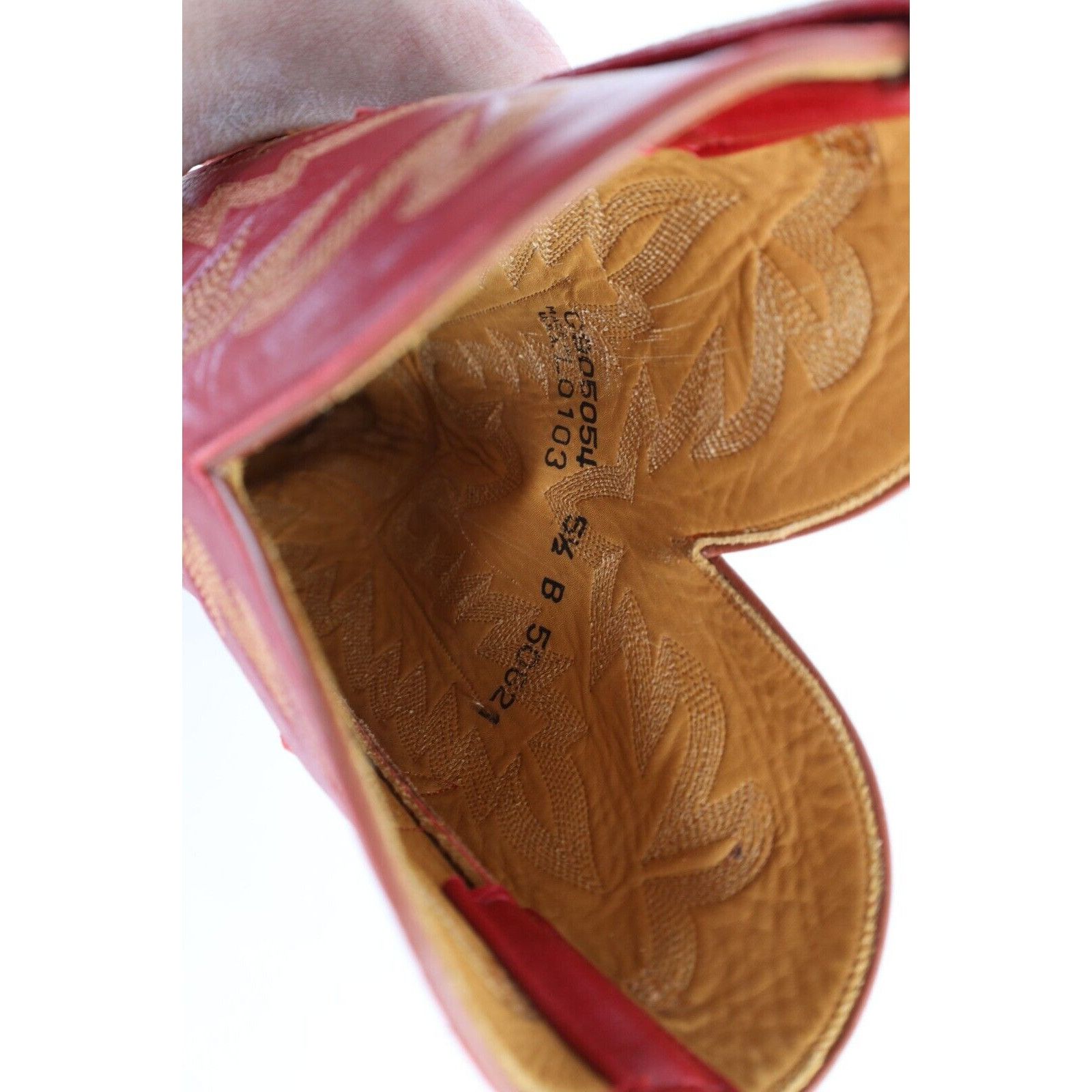 Lucchese Lucchese Classics Handmade Tribal Suede Leather Cowboy Boots Size US 5.5 / IT 35.5 - 10 Thumbnail