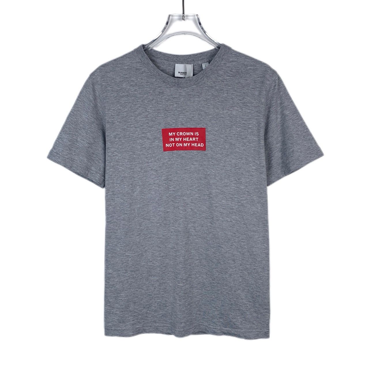 Burberry Burberry Grey Logo Print Cotton T-Shirt (Size S) Size US S / EU 44-46 / 1 - 1 Thumbnail