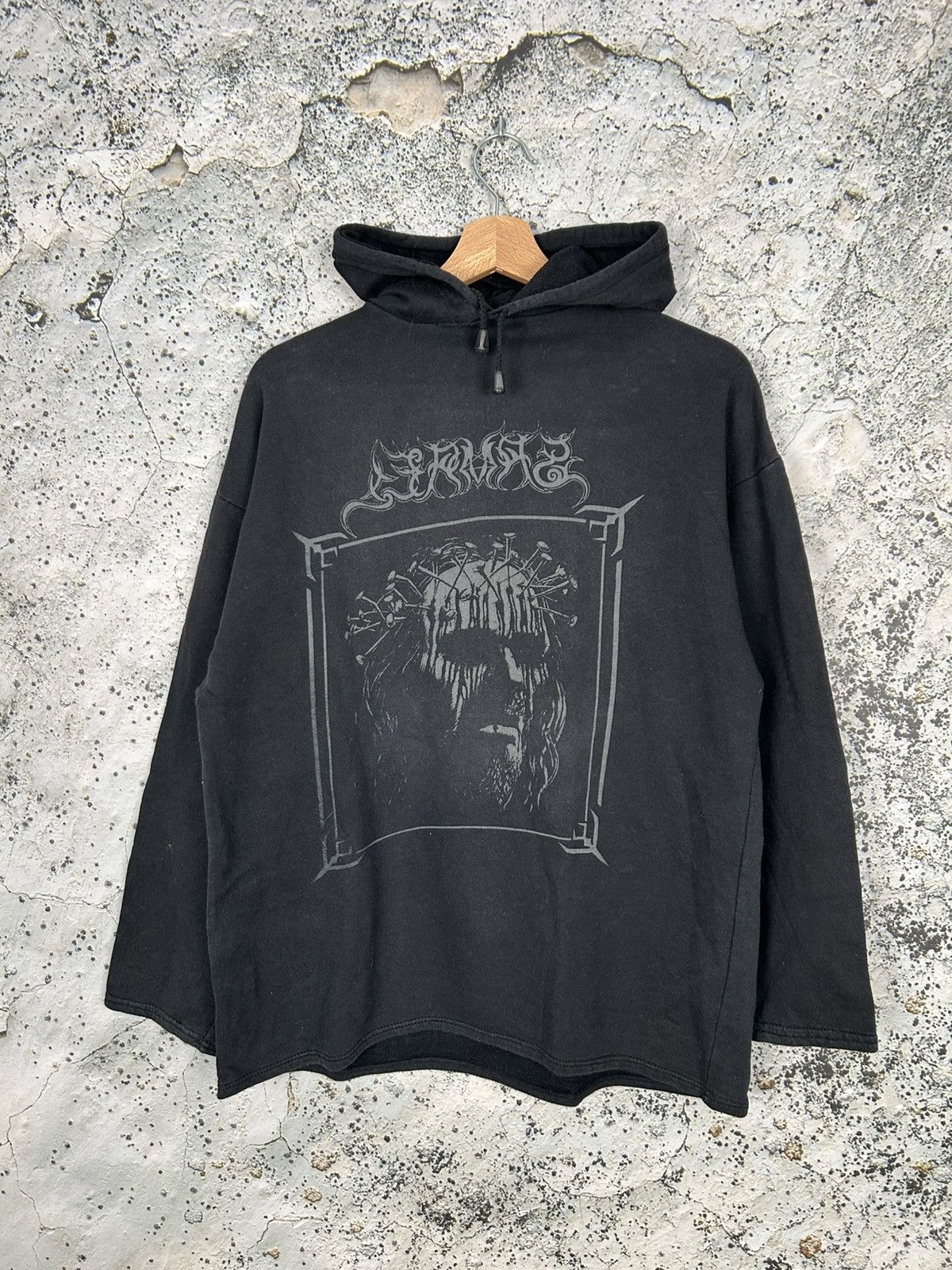 Vintage Vintage Black Metal Goth Hoodie Avant Garde Grunge Punk Size US M / EU 48-50 / 2 - 1 Thumbnail