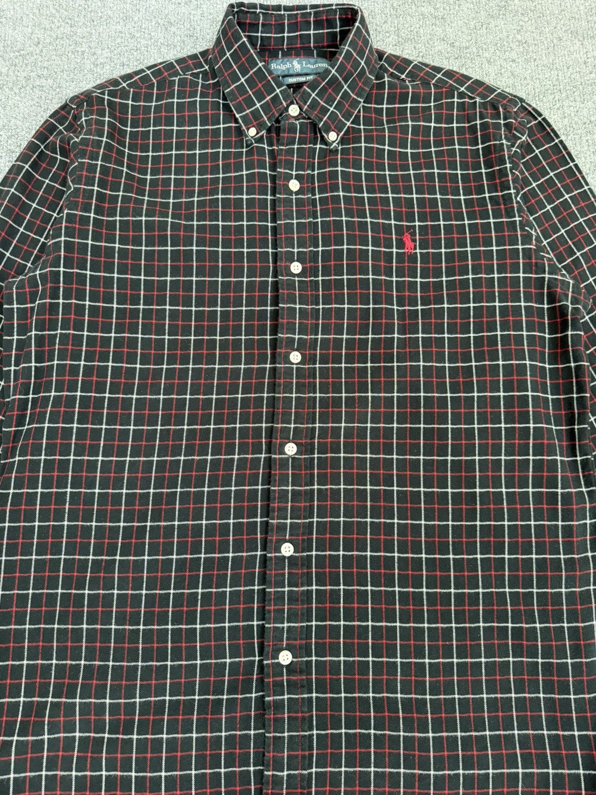 Ralph Lauren Vintage 2000s Ralph Lauren Plaid Flannel Shirt Black Red M Size US M / EU 48-50 / 2 - 2 Thumbnail