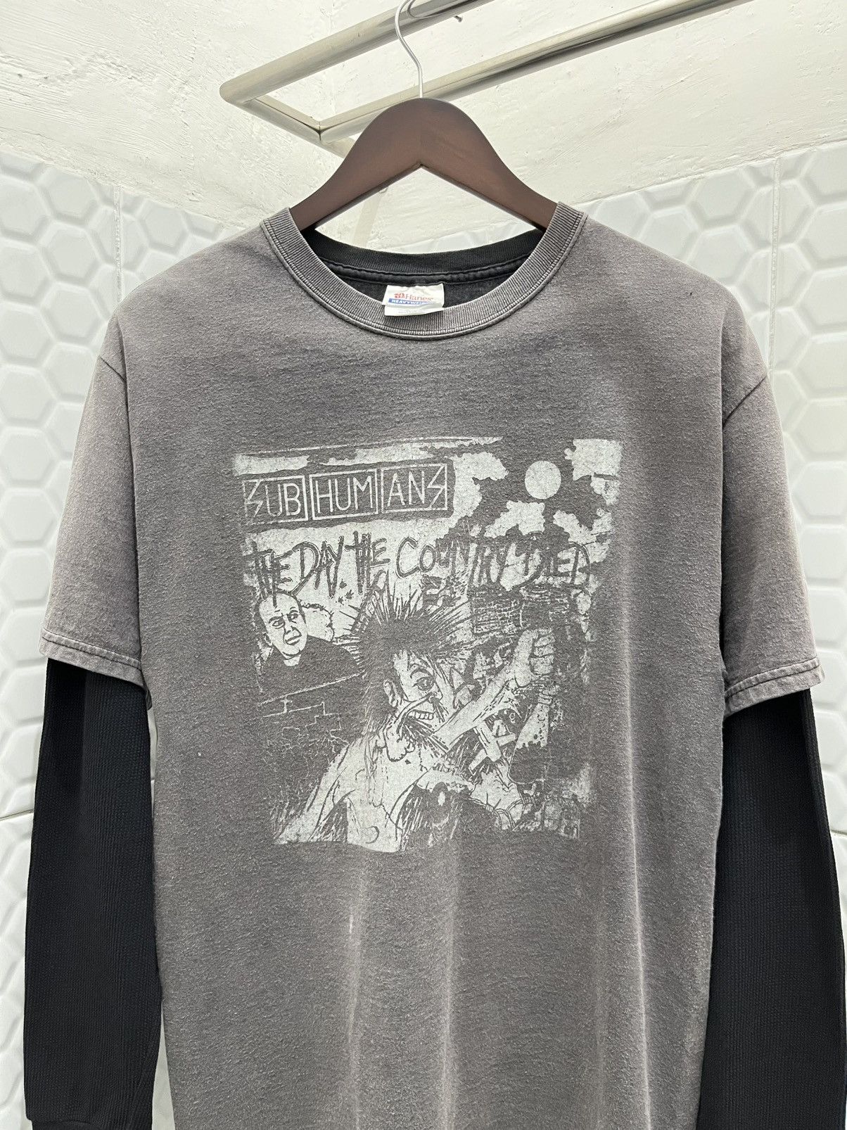Vintage Thrashed Sunfaded Subhumans Tee Punk Size US M / EU 48-50 / 2 - 2 Thumbnail